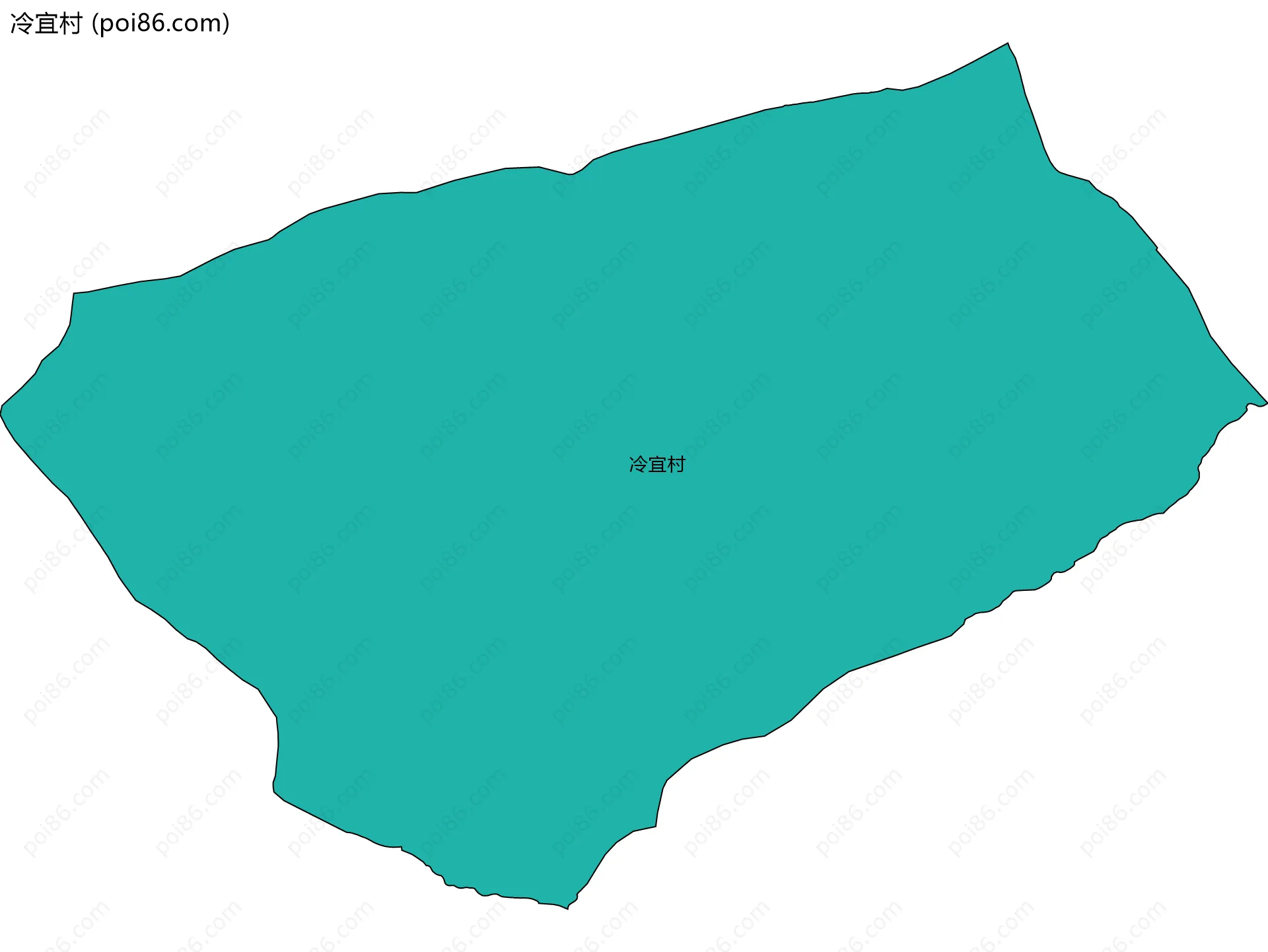 冷宜村边界地图