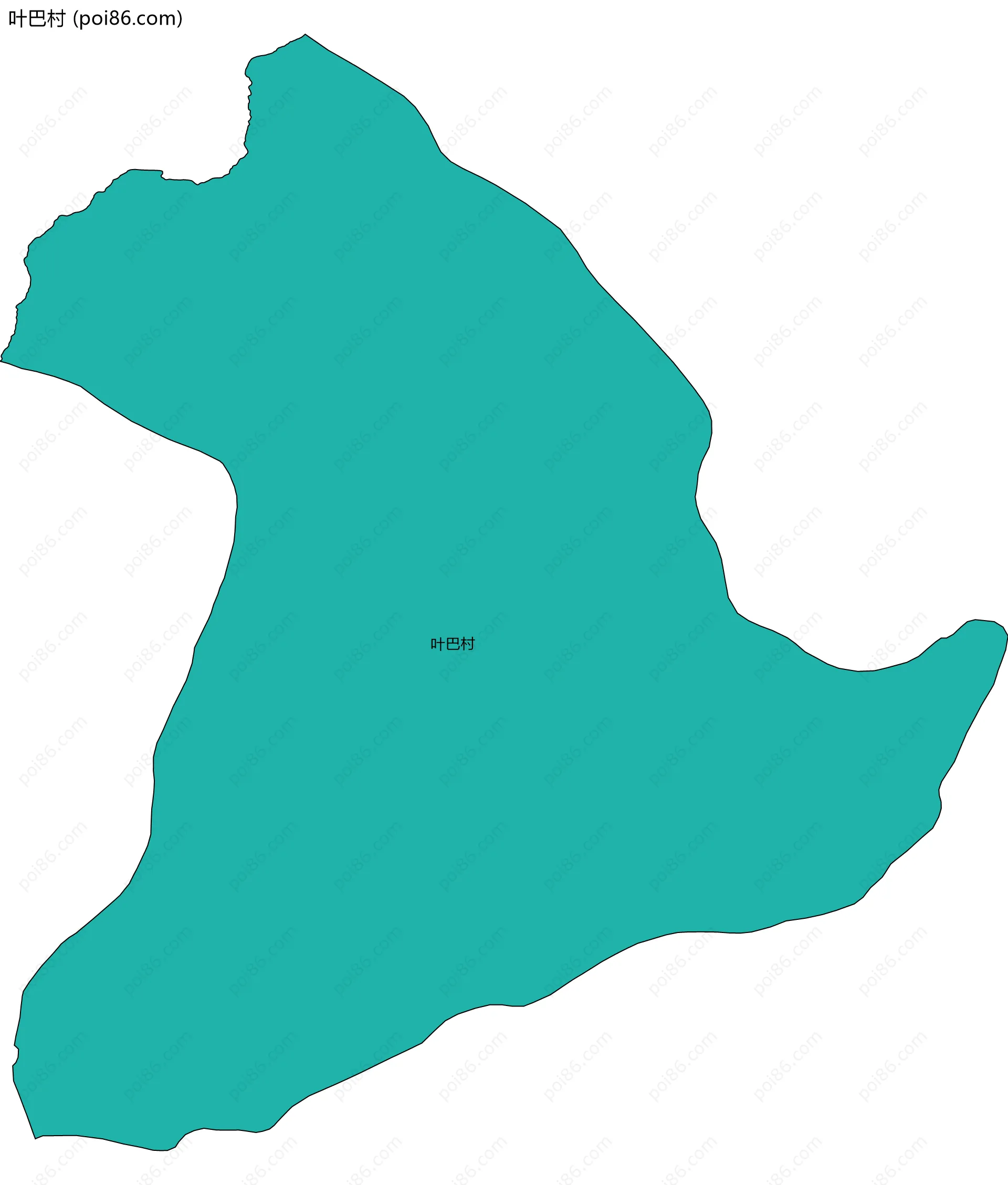 叶巴村边界地图