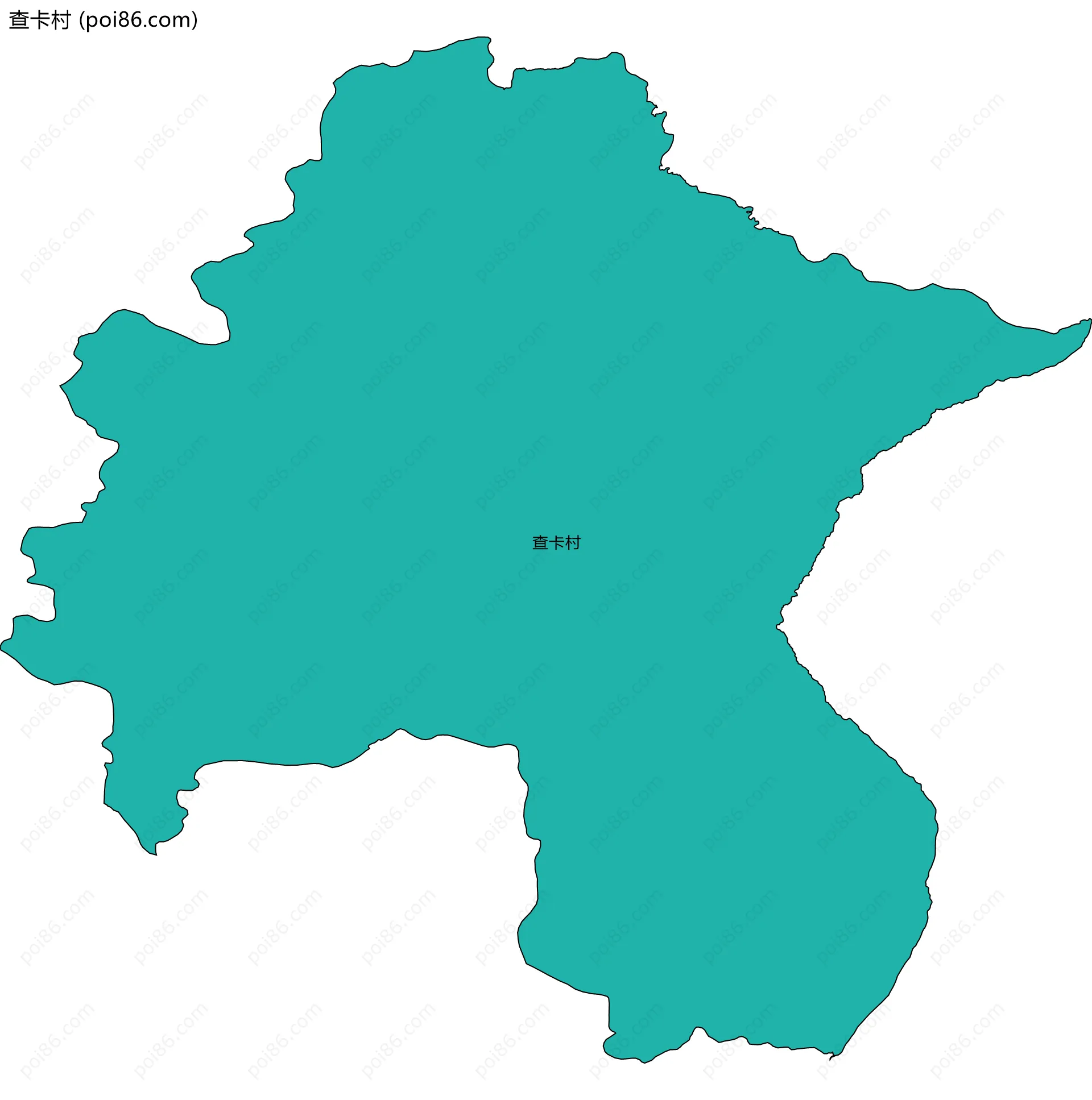 查卡村边界地图