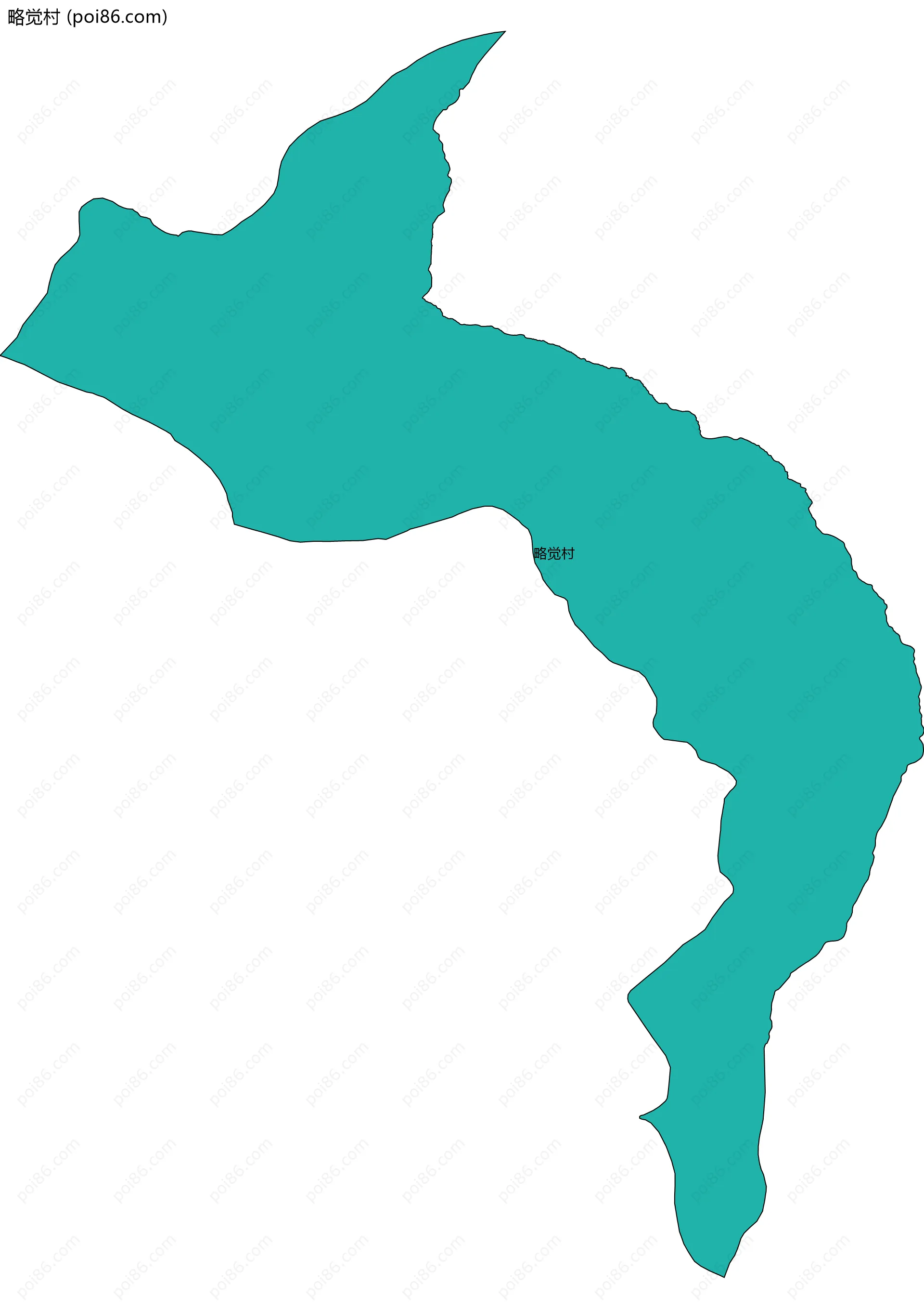 略觉村边界地图