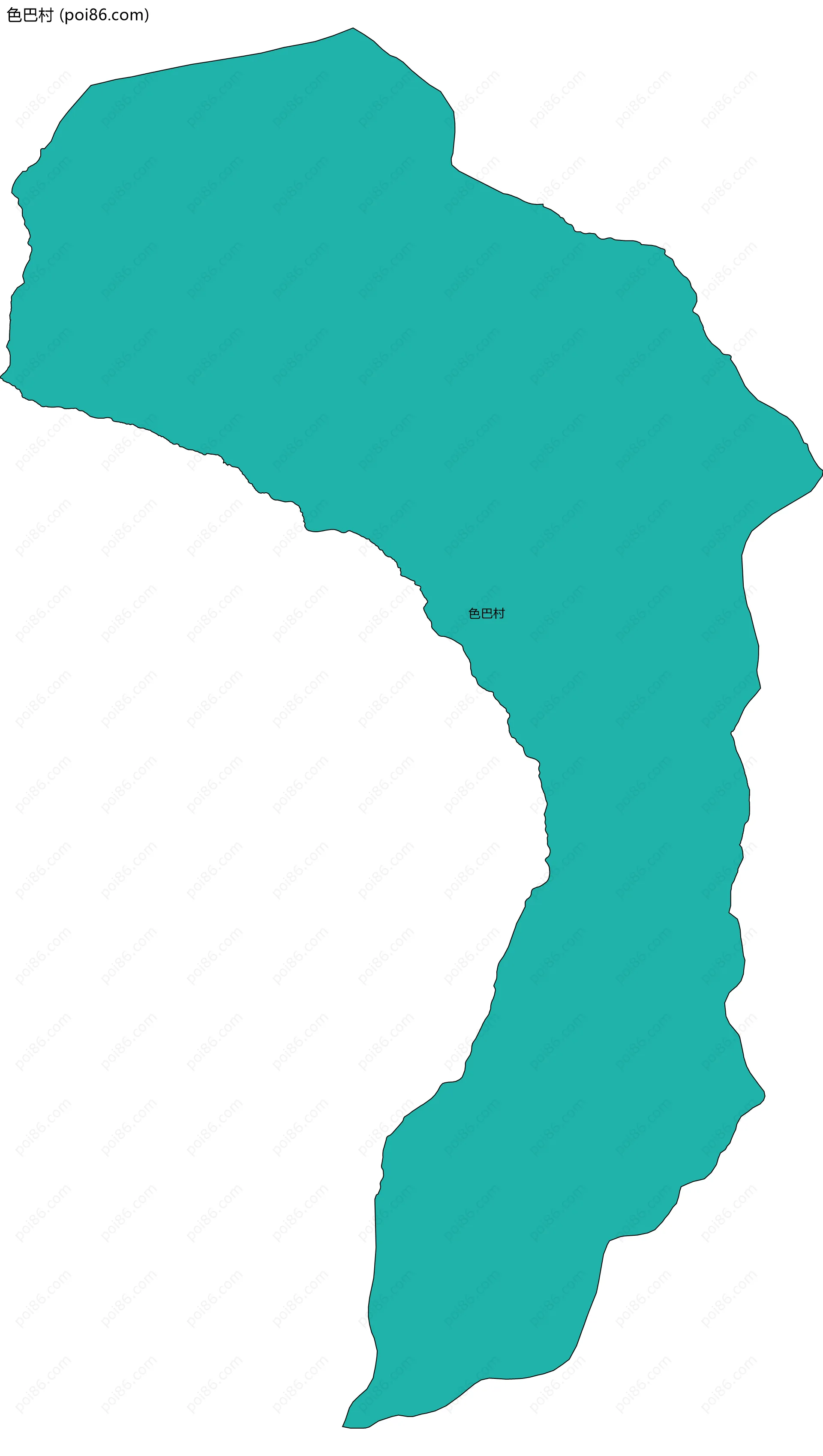 色巴村边界地图