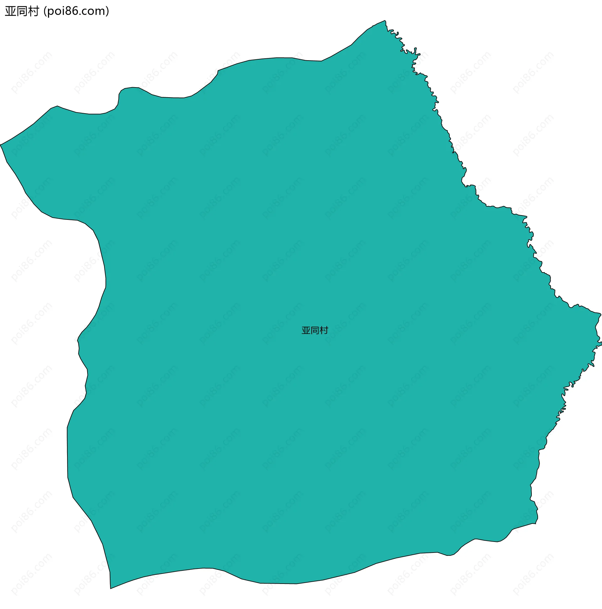 亚同村边界地图
