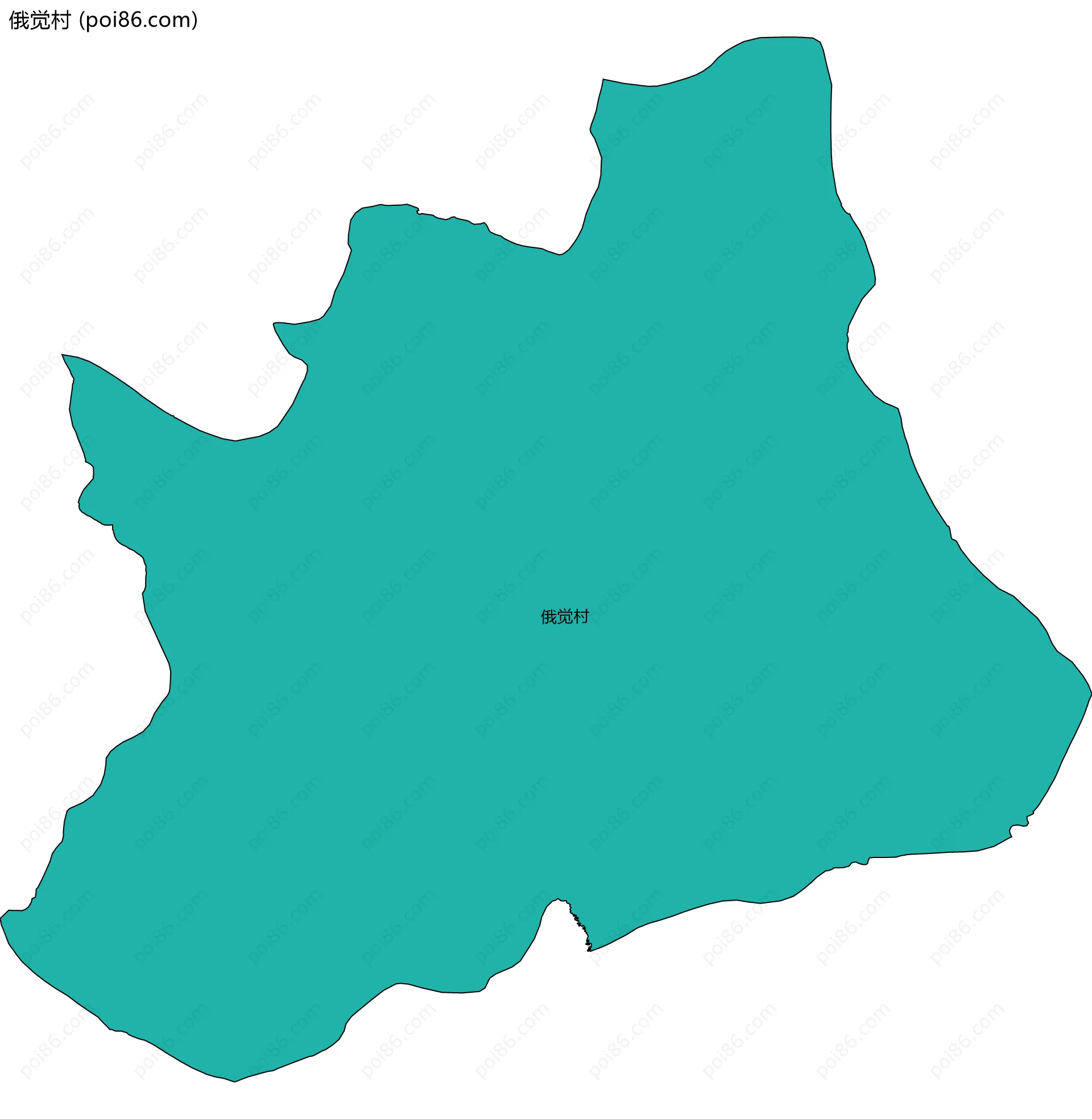 俄觉村边界地图