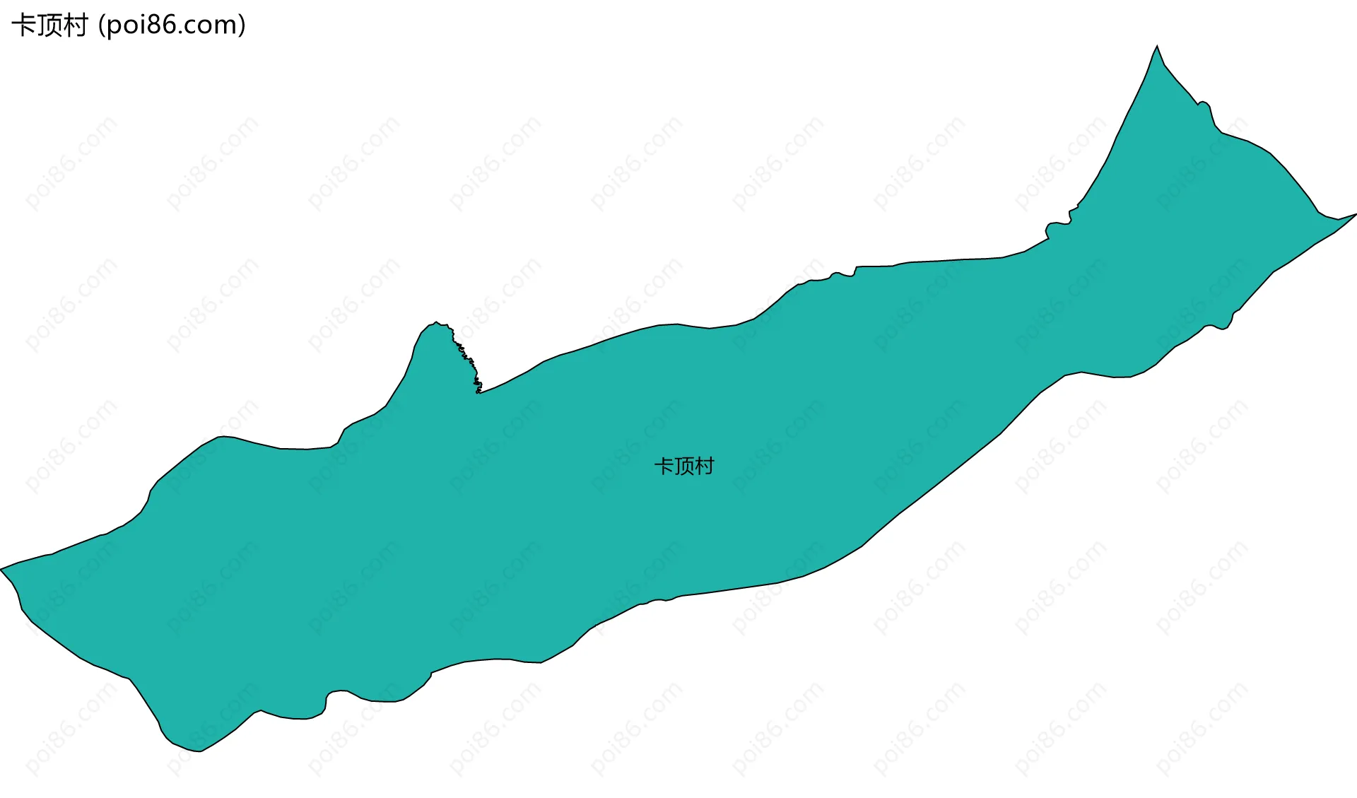 卡顶村边界地图