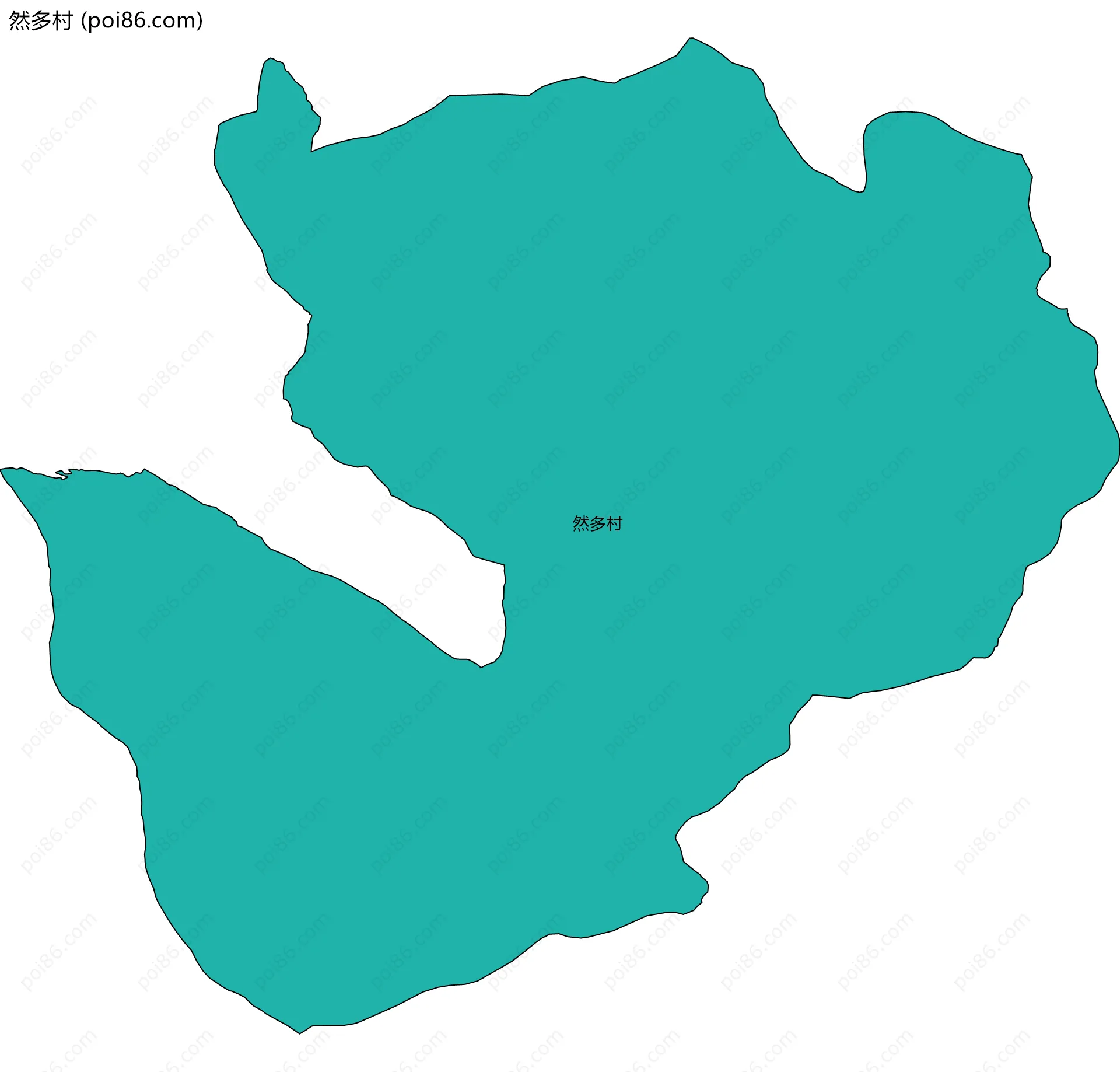 然多村边界地图