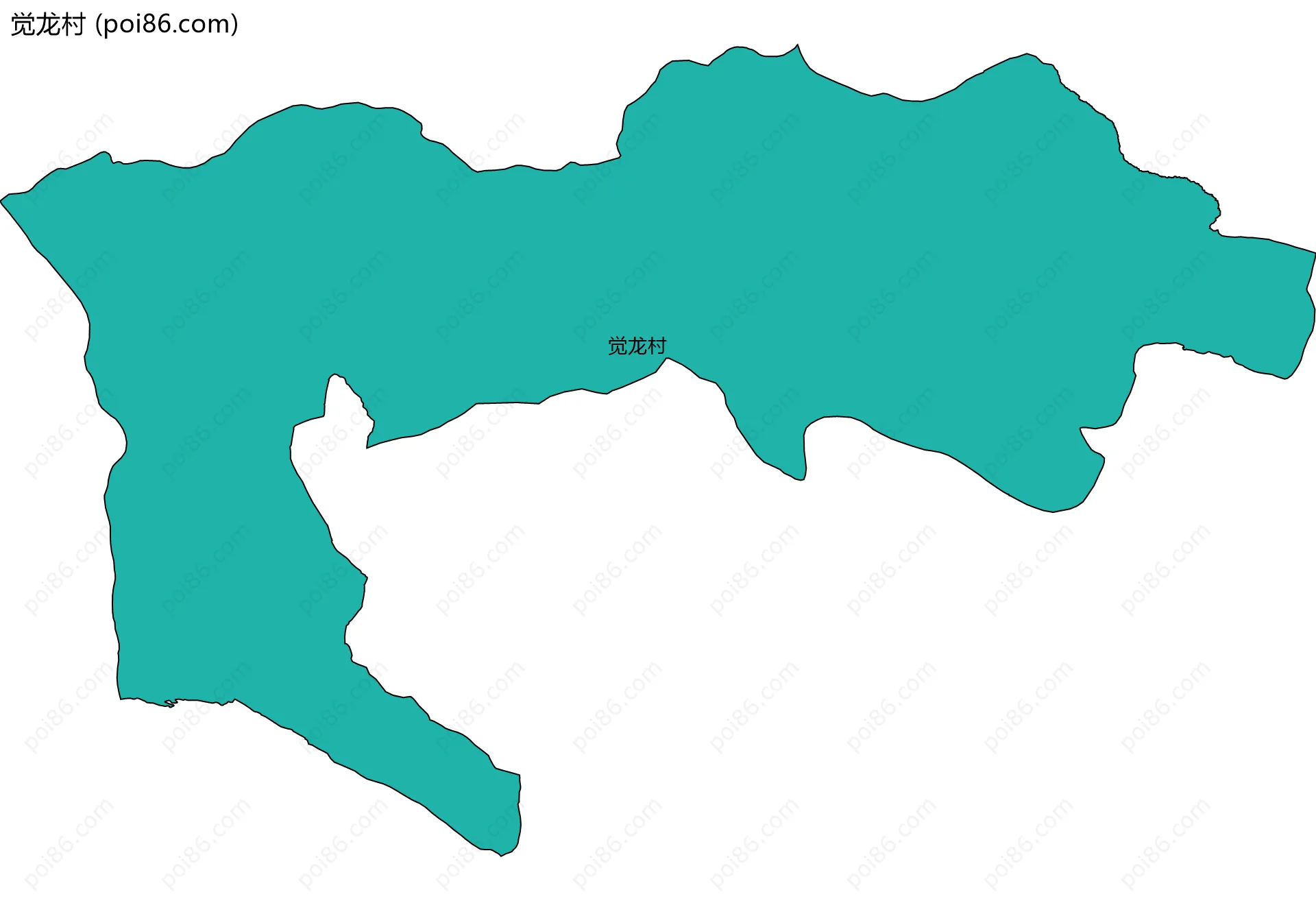 觉龙村边界地图