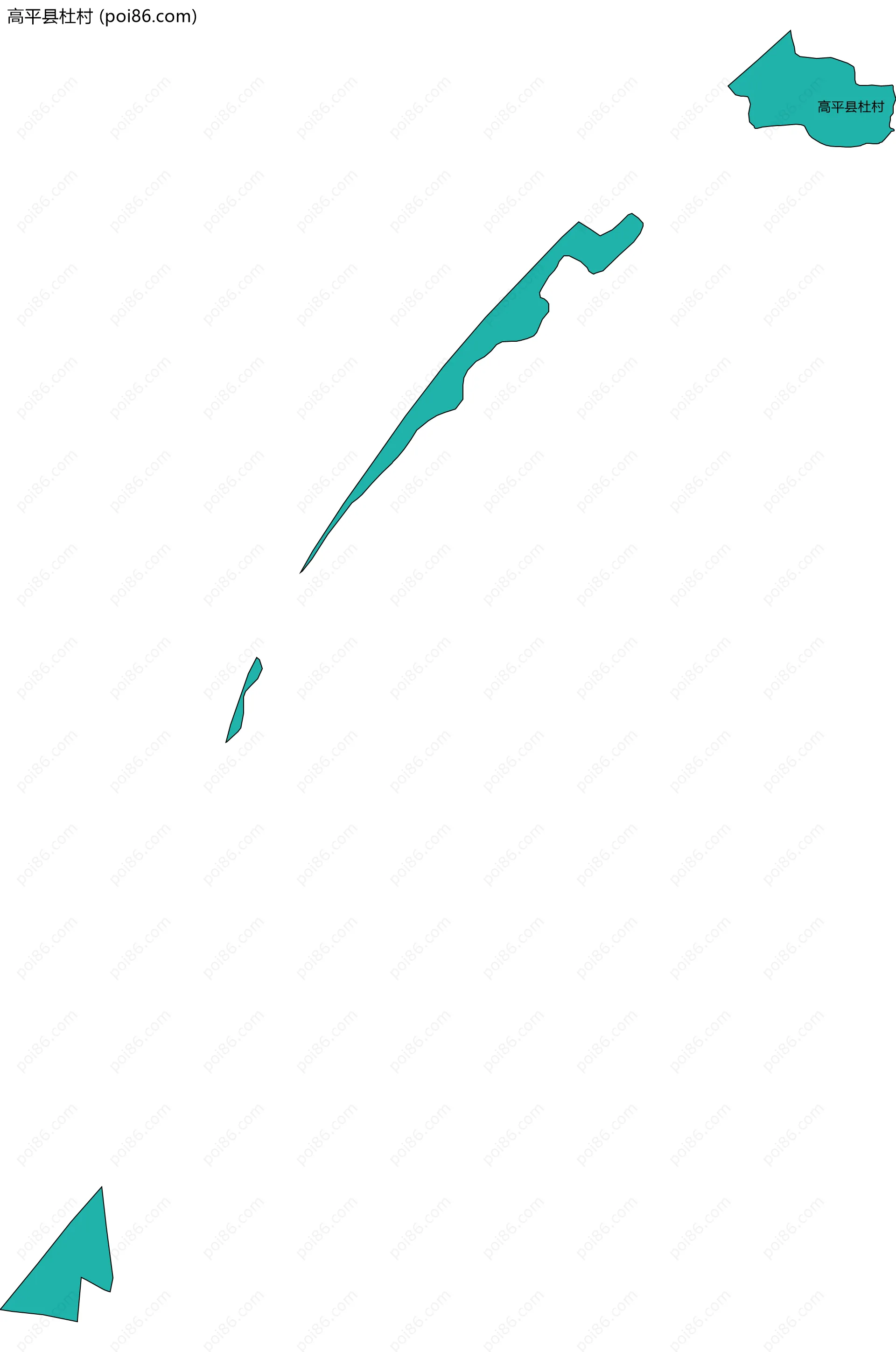 高平县杜村边界地图