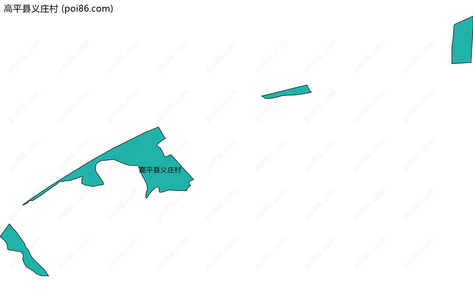 高平县义庄村边界地图