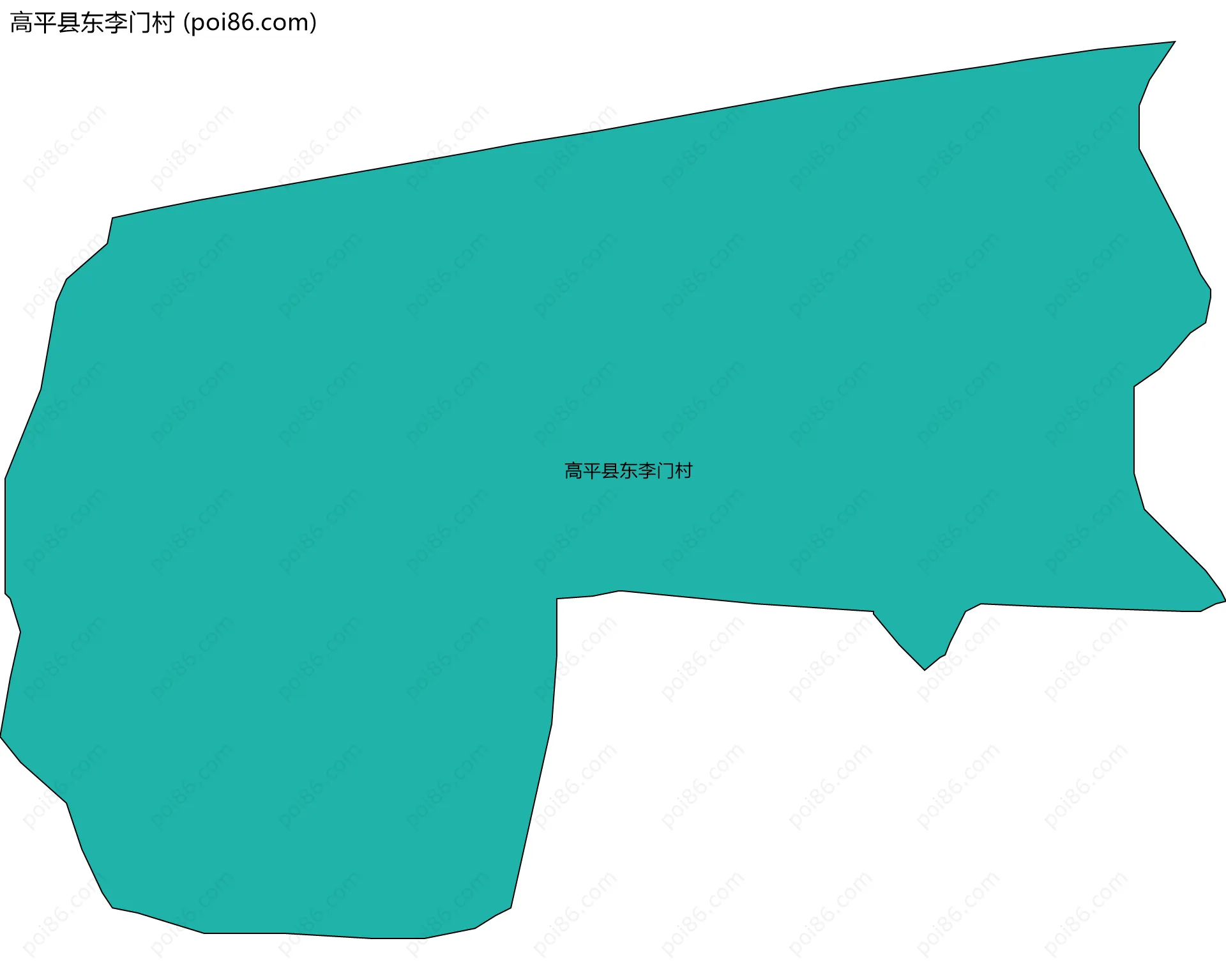 高平县东李门村边界地图