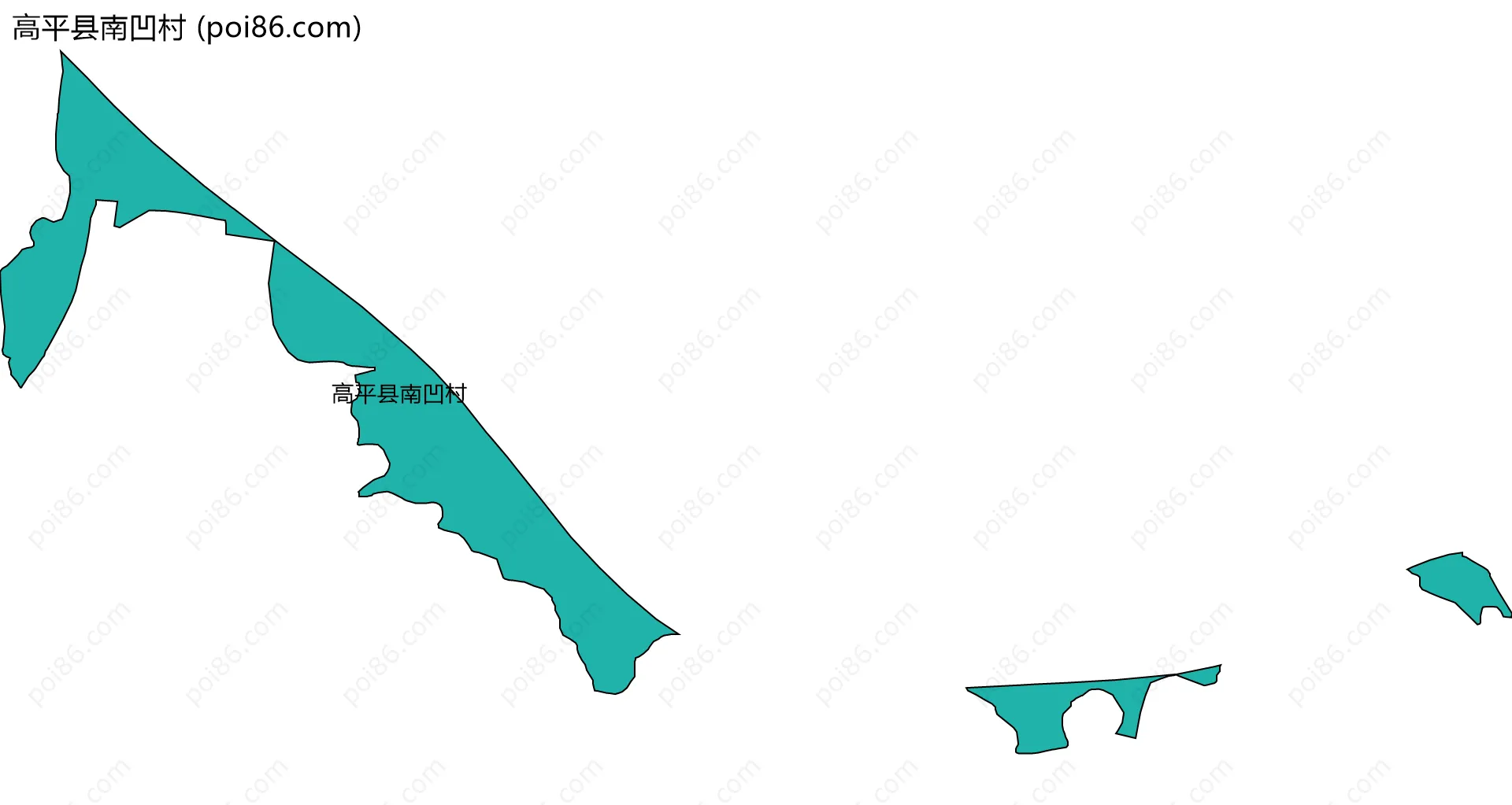 高平县南凹村边界地图