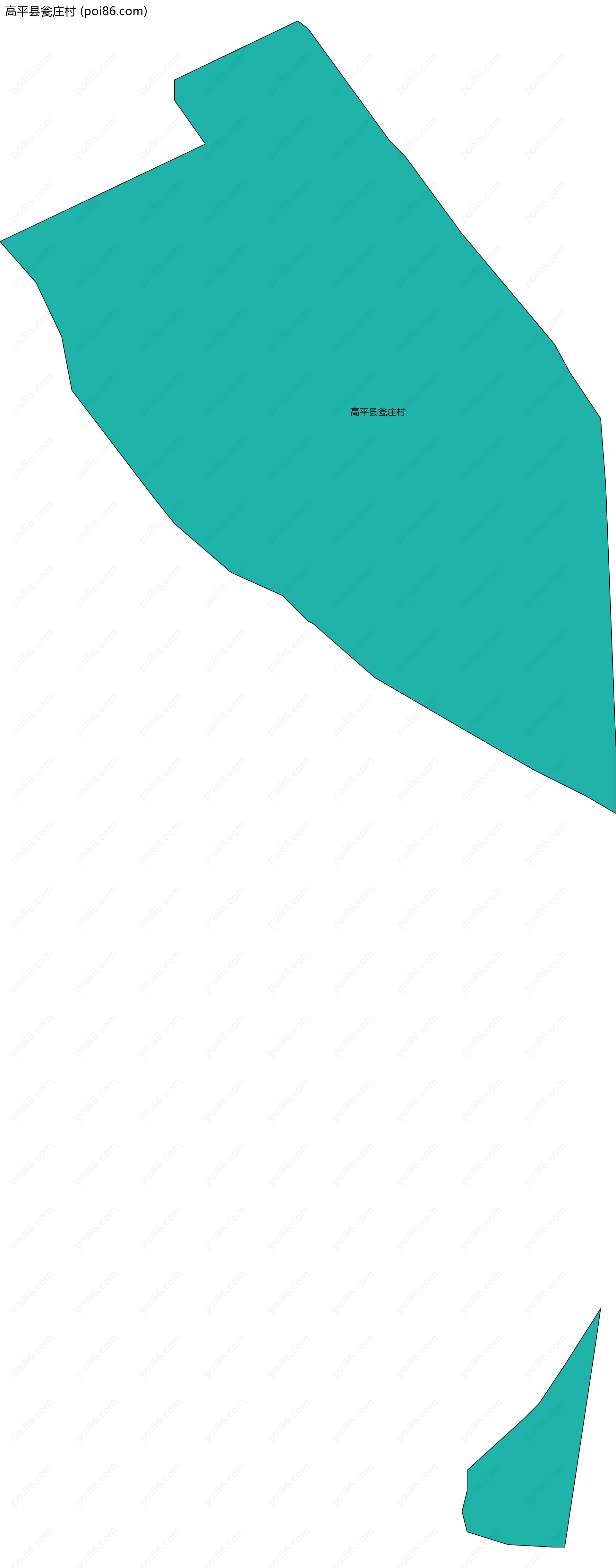 高平县瓮庄村边界地图