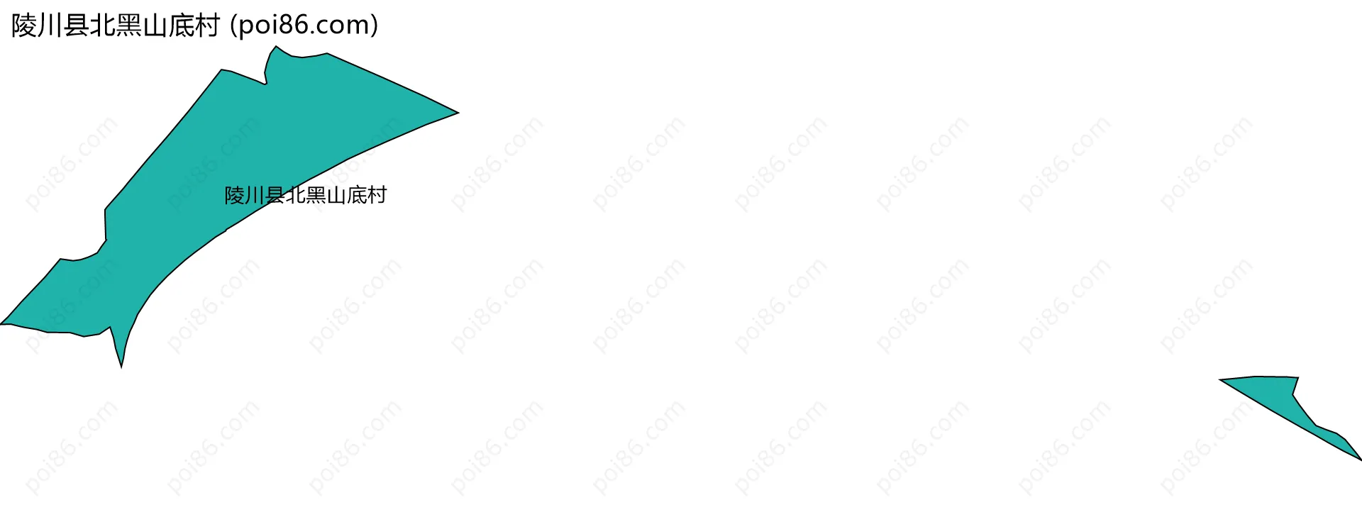 陵川县北黑山底村边界地图