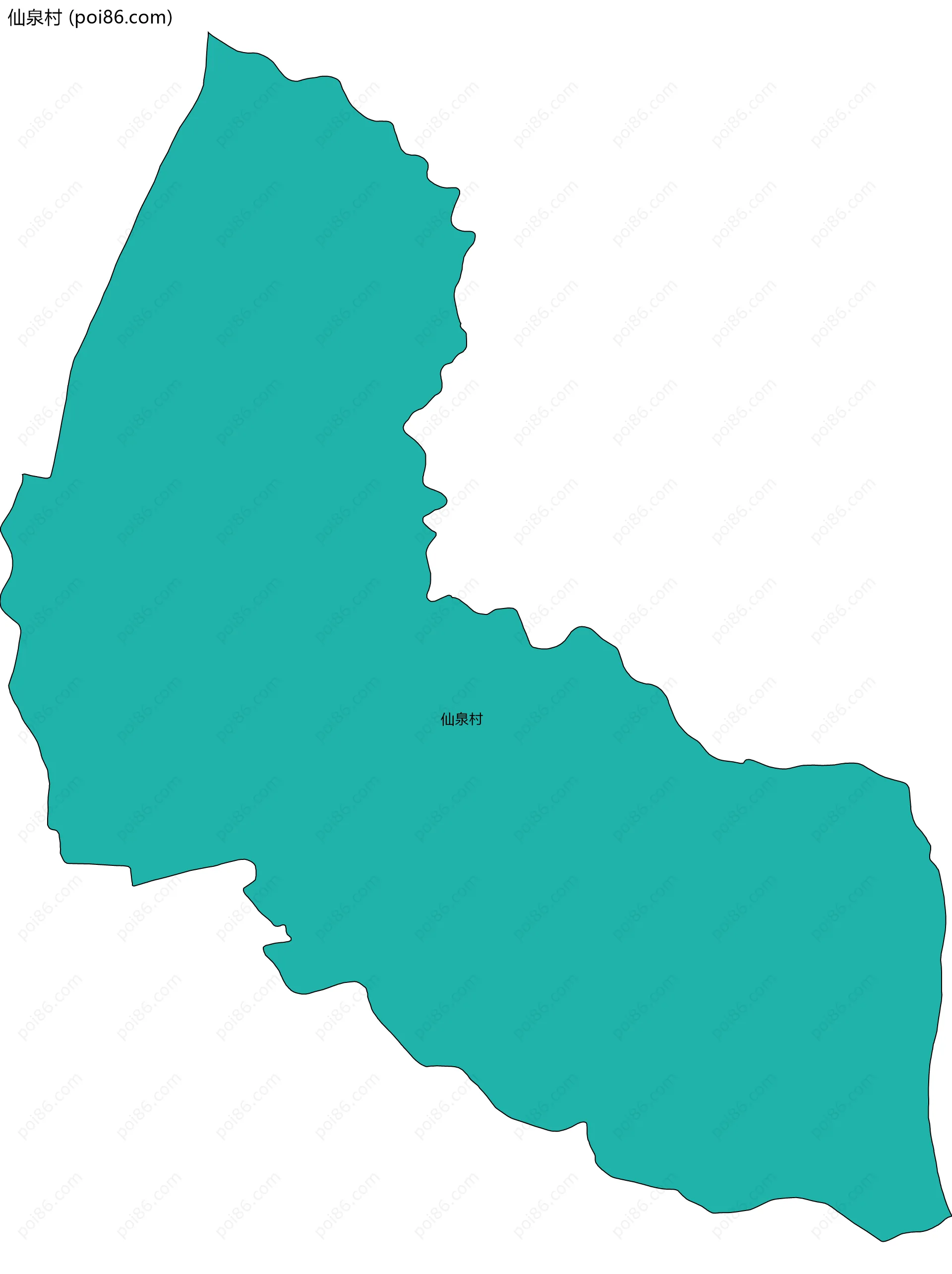 仙泉村边界地图