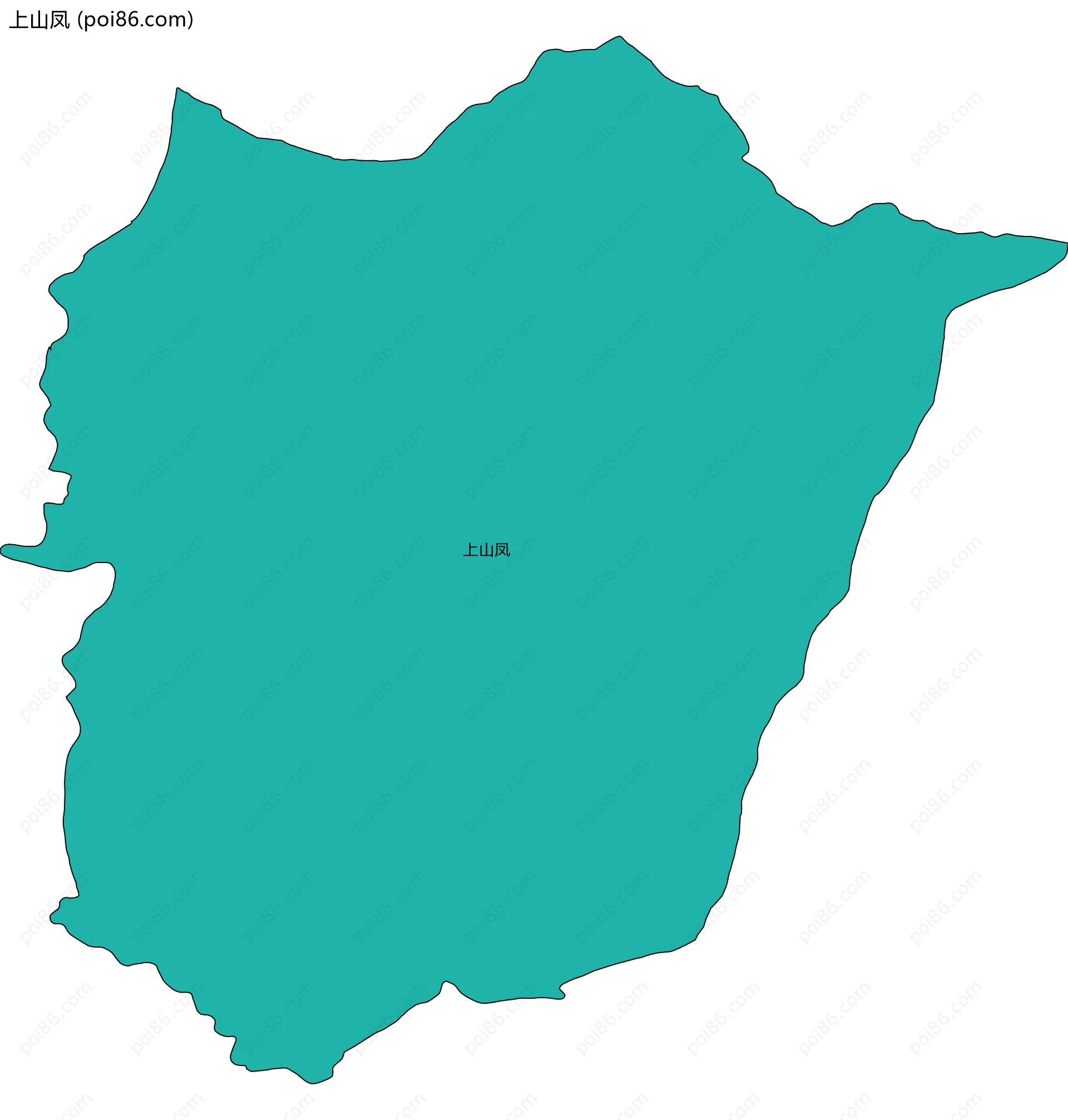 上山凤边界地图