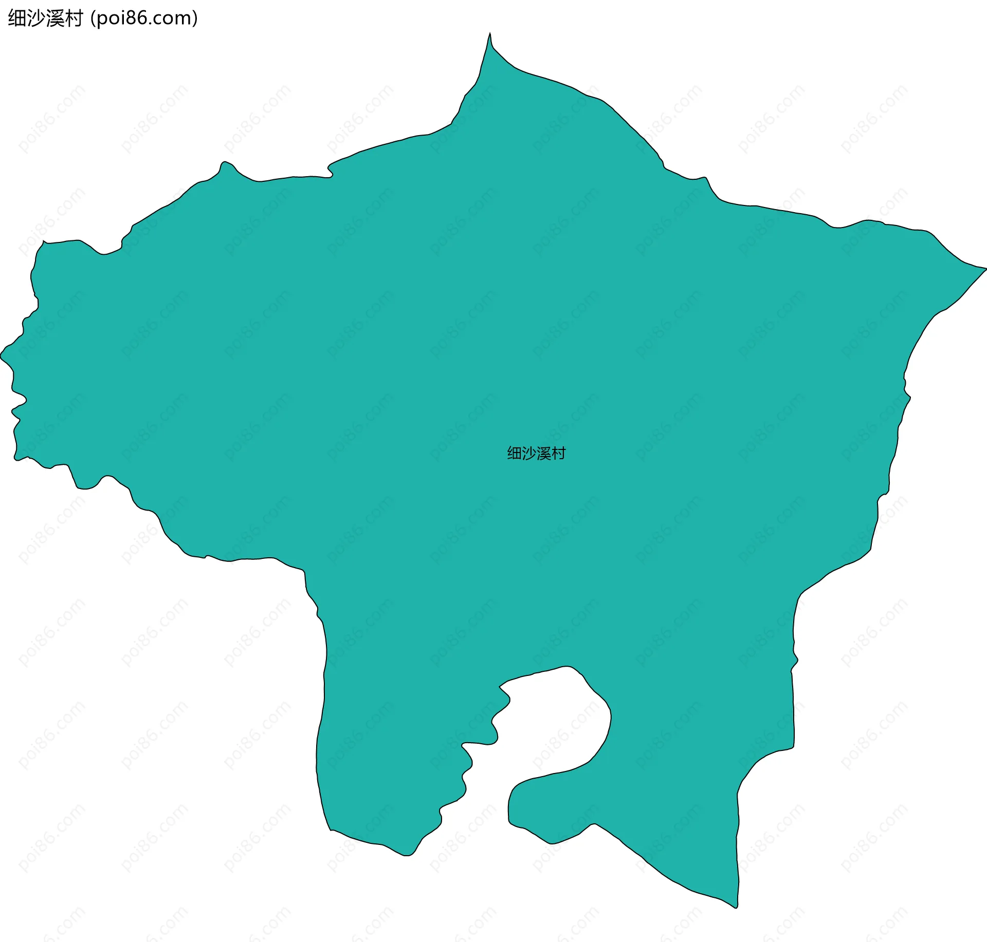 细沙溪村边界地图