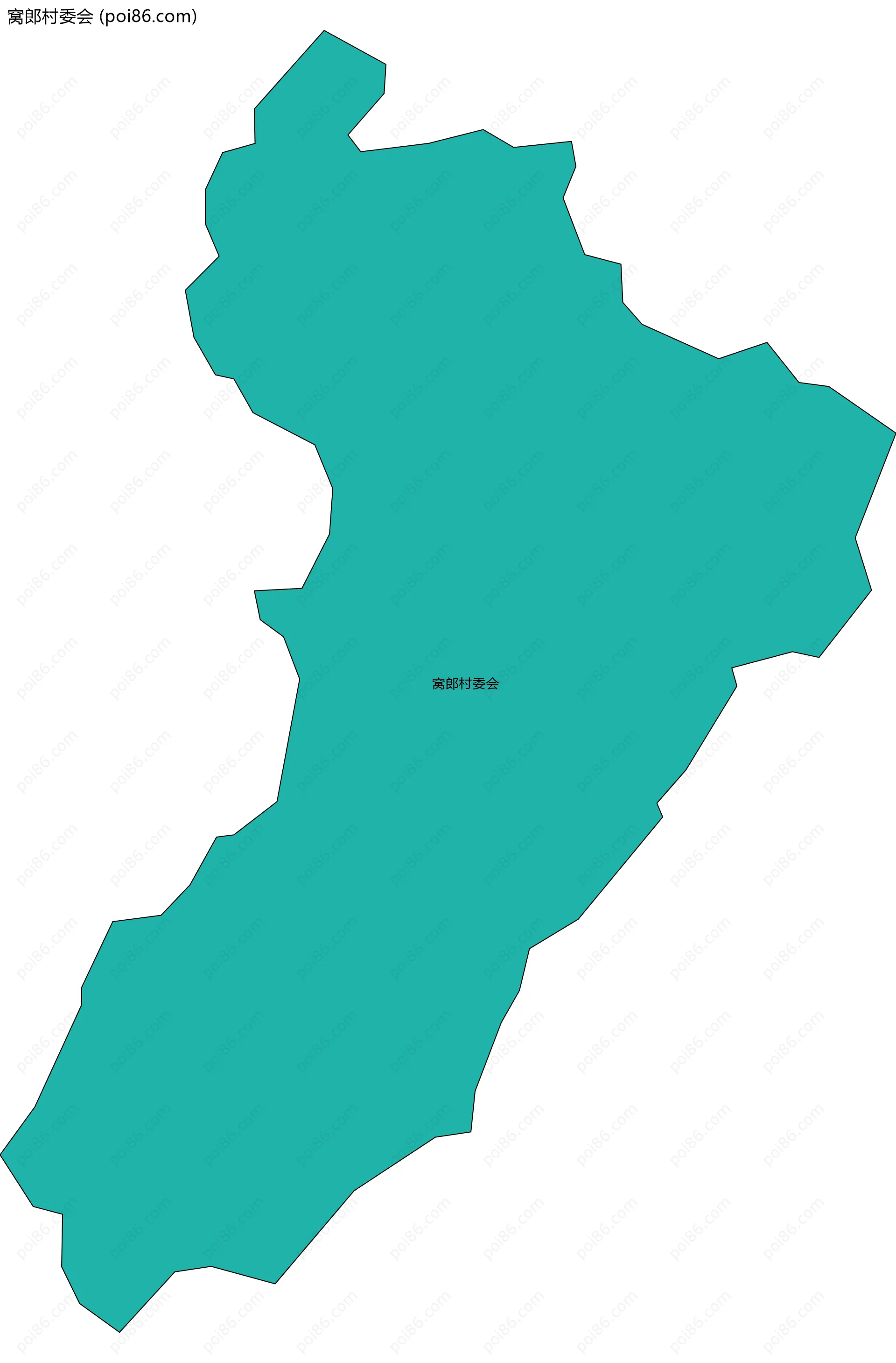 窝郎村委会边界地图