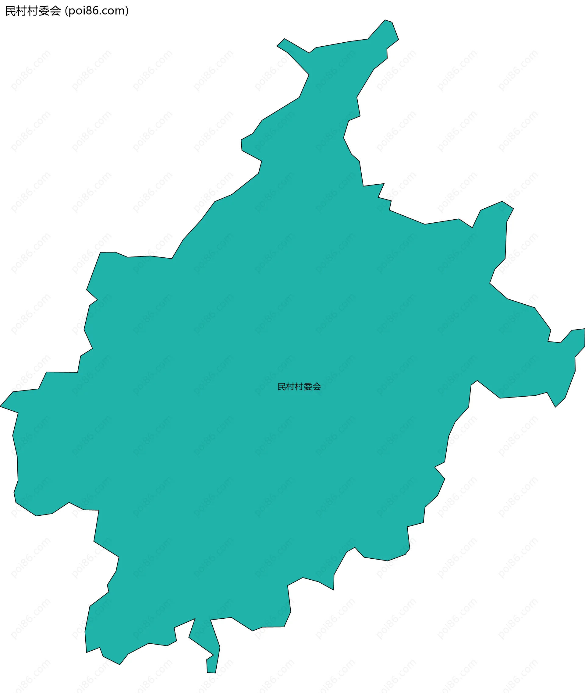 民村村委会边界地图