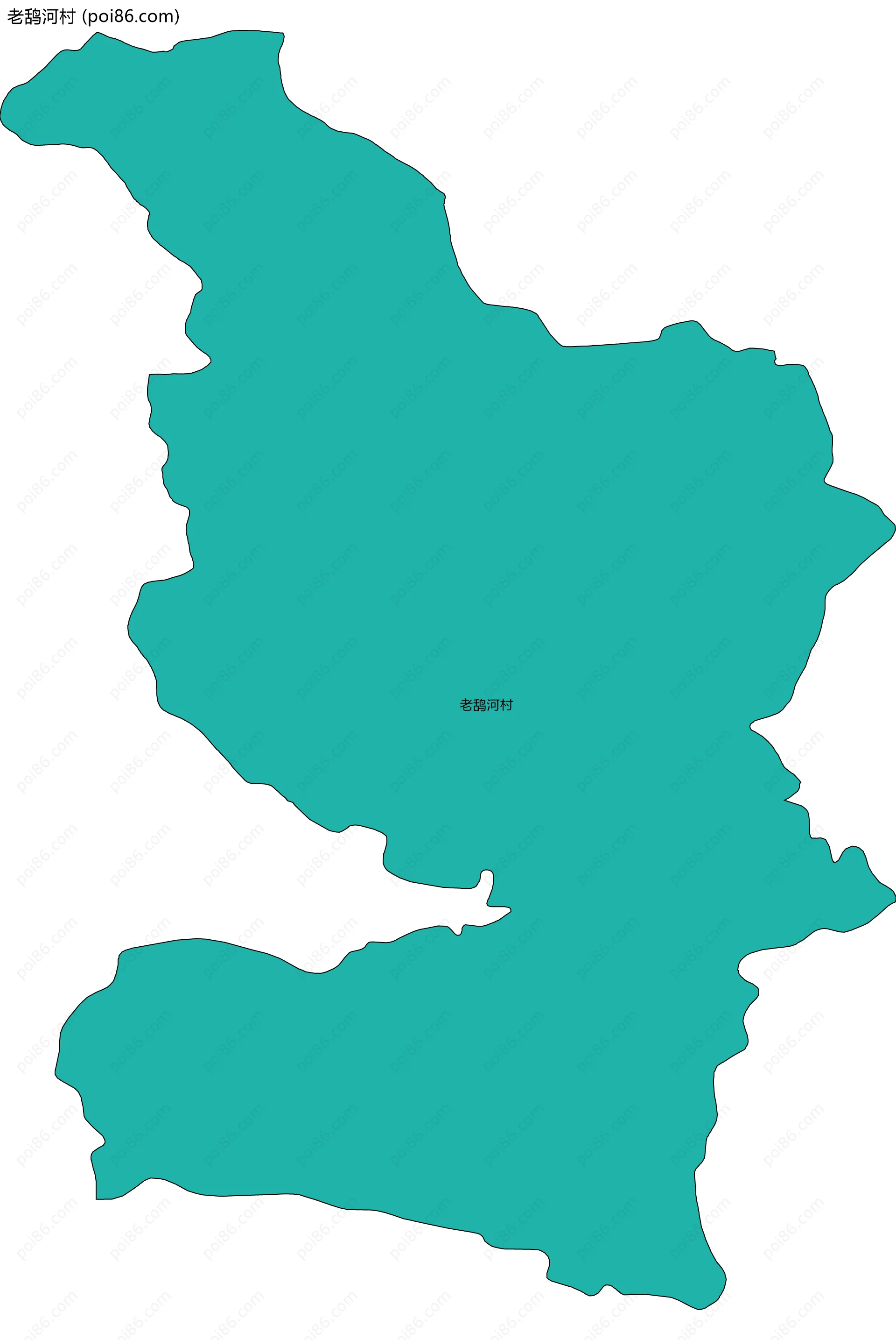 老鸹河村边界地图