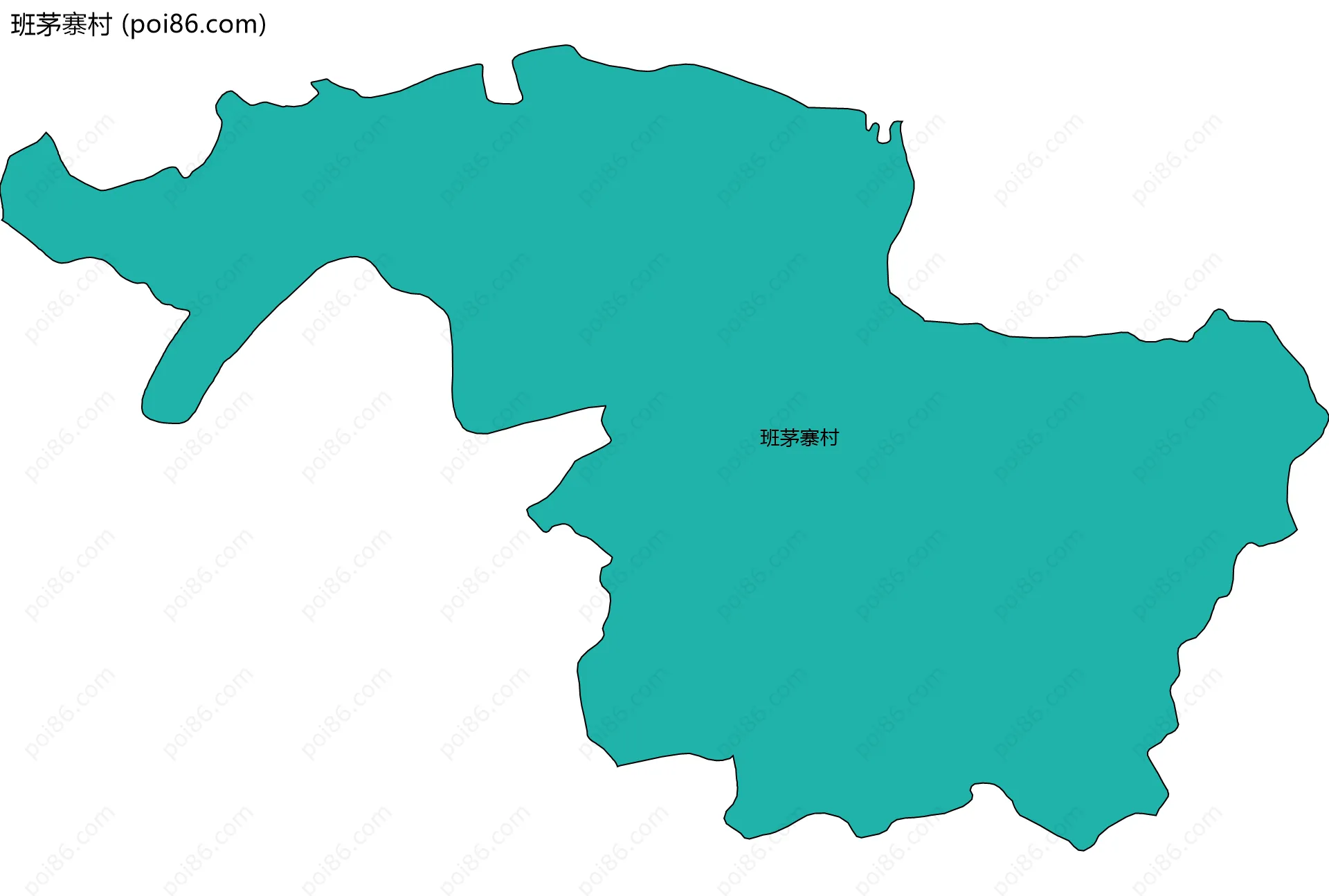 班茅寨村边界地图