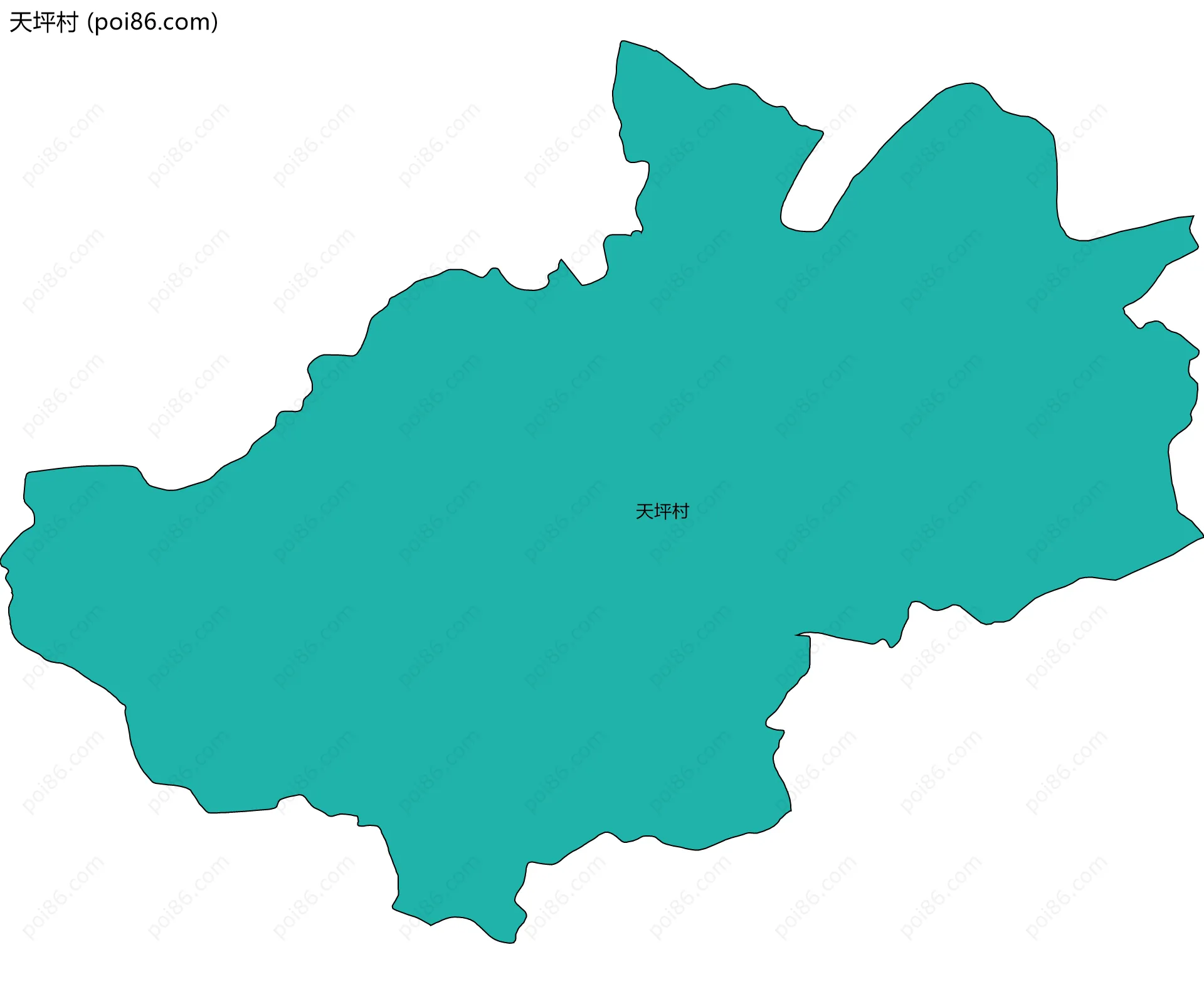 天坪村边界地图