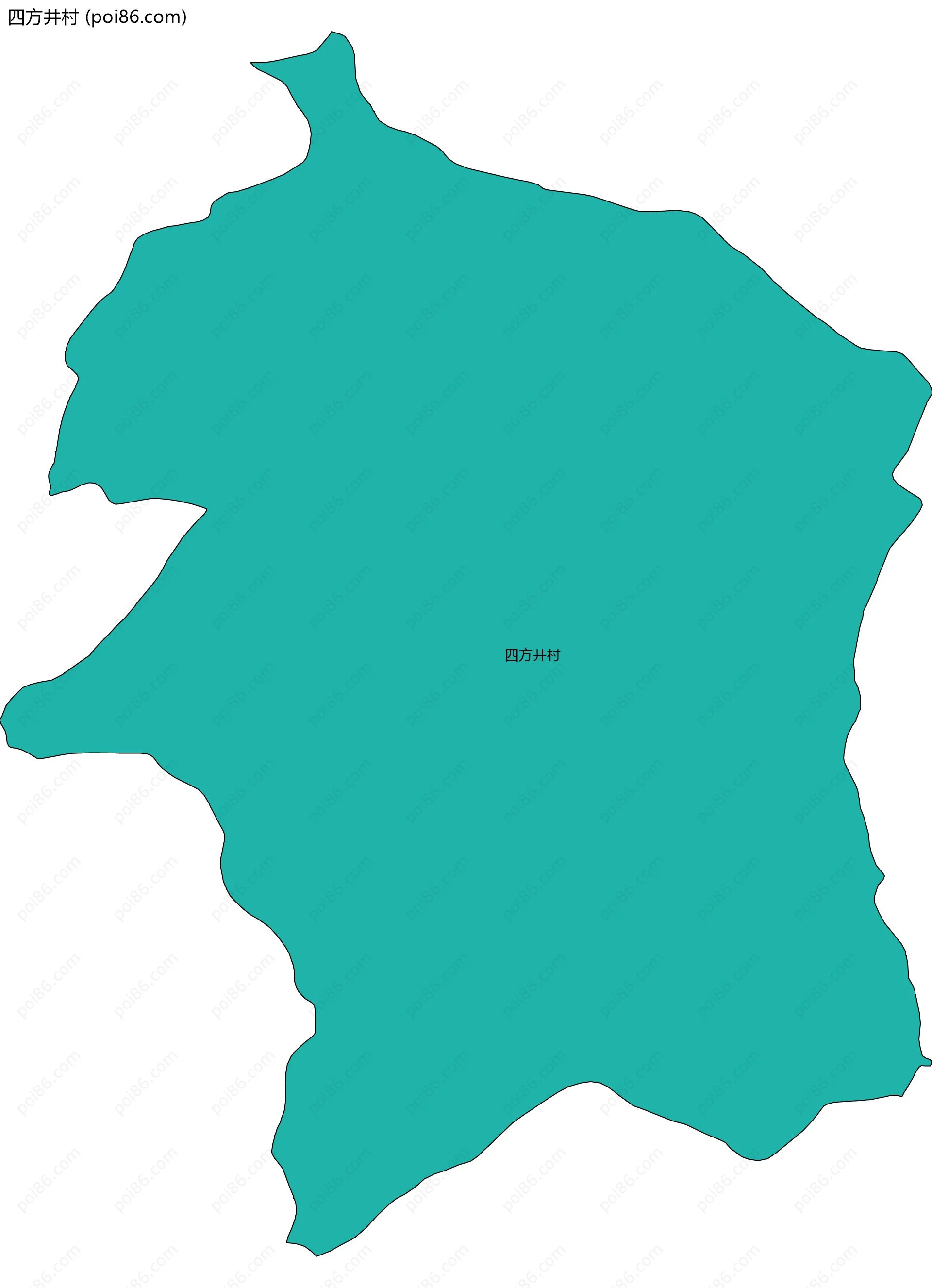 四方井村边界地图