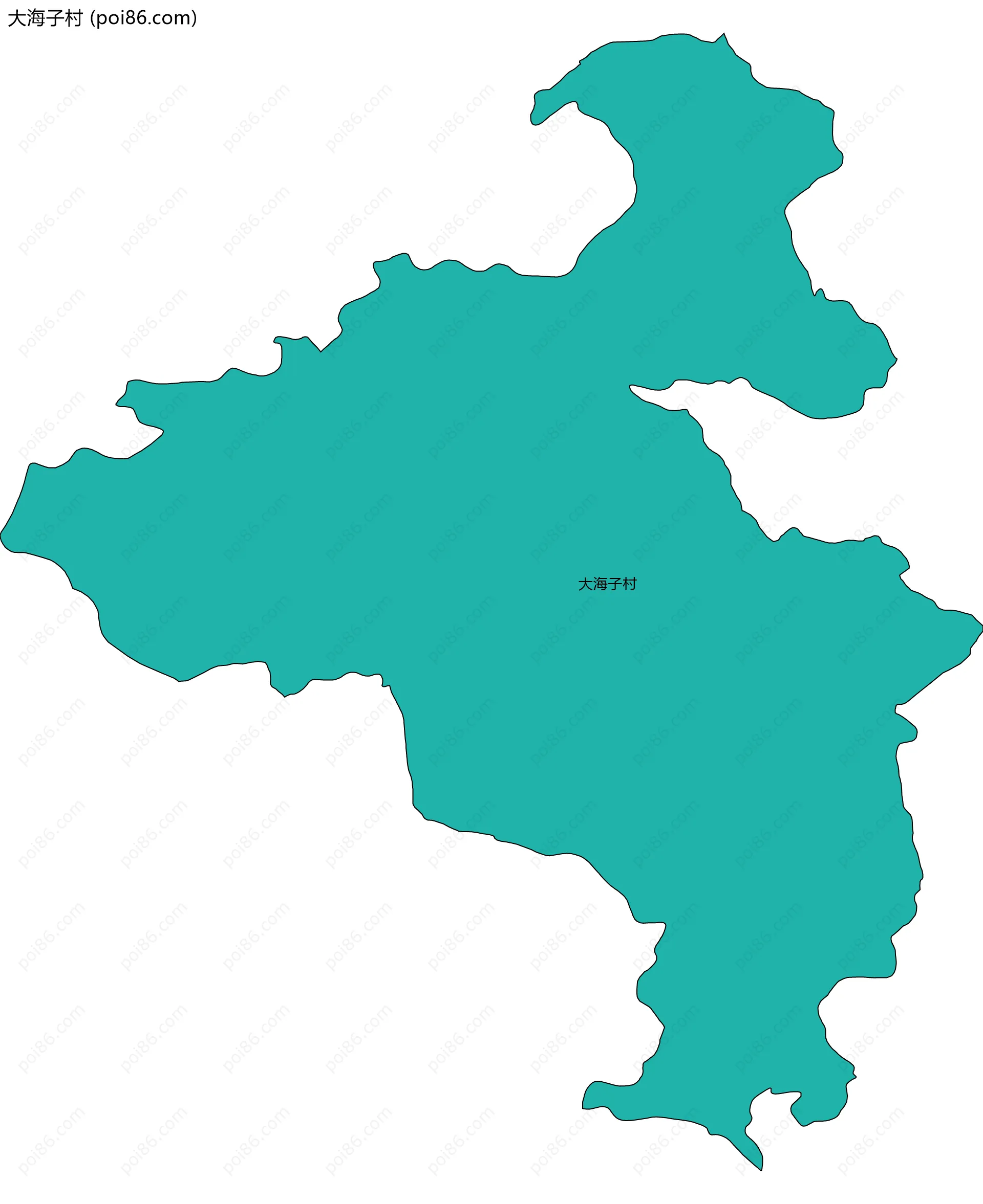 大海子村边界地图