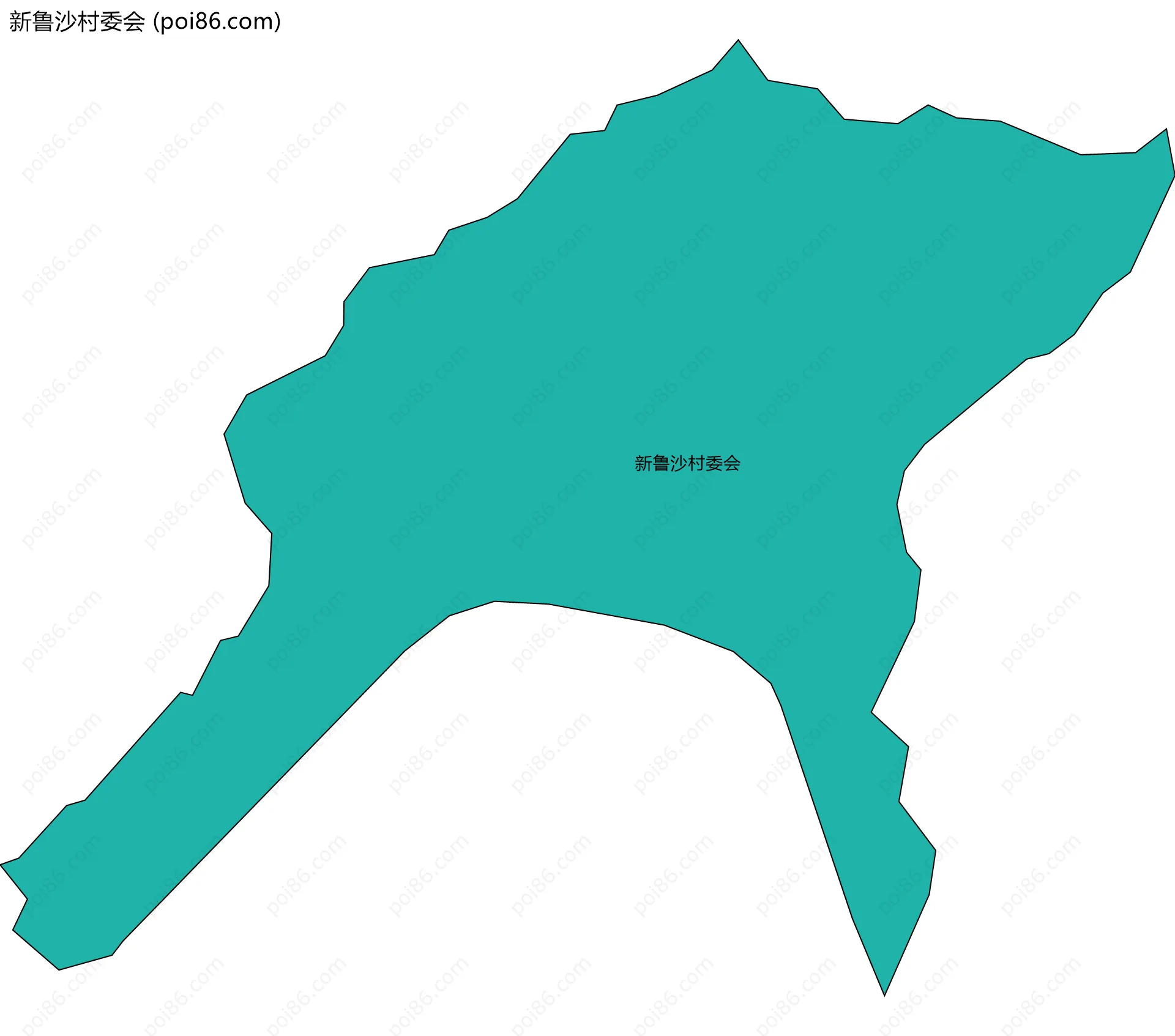 新鲁沙村委会边界地图
