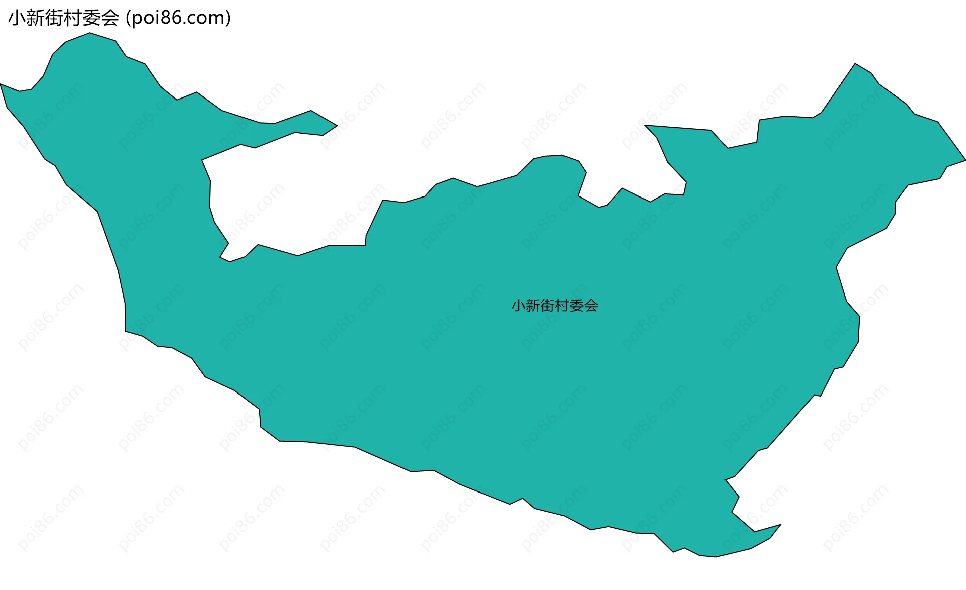 小新街村委会边界地图