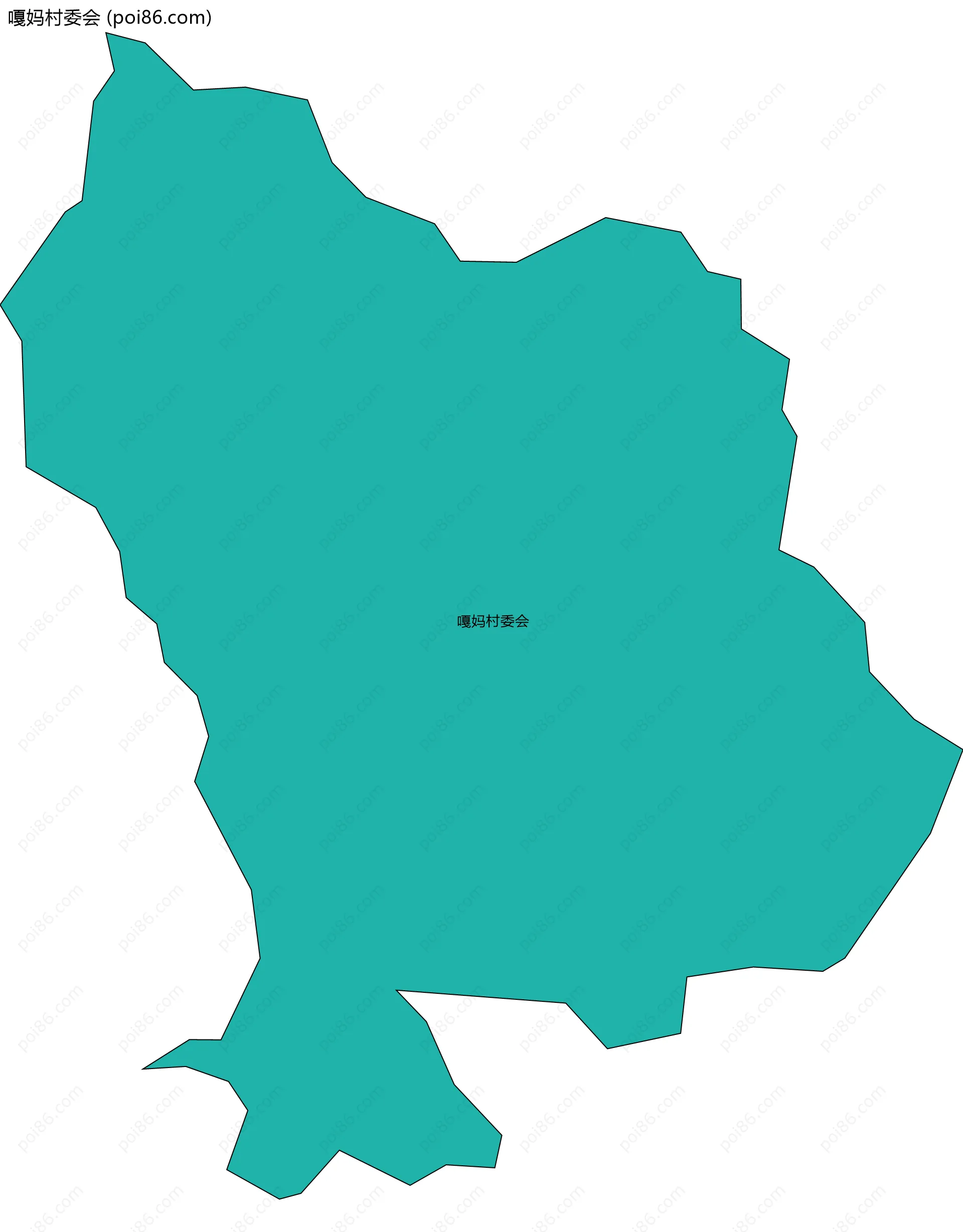 嘎妈村委会边界地图