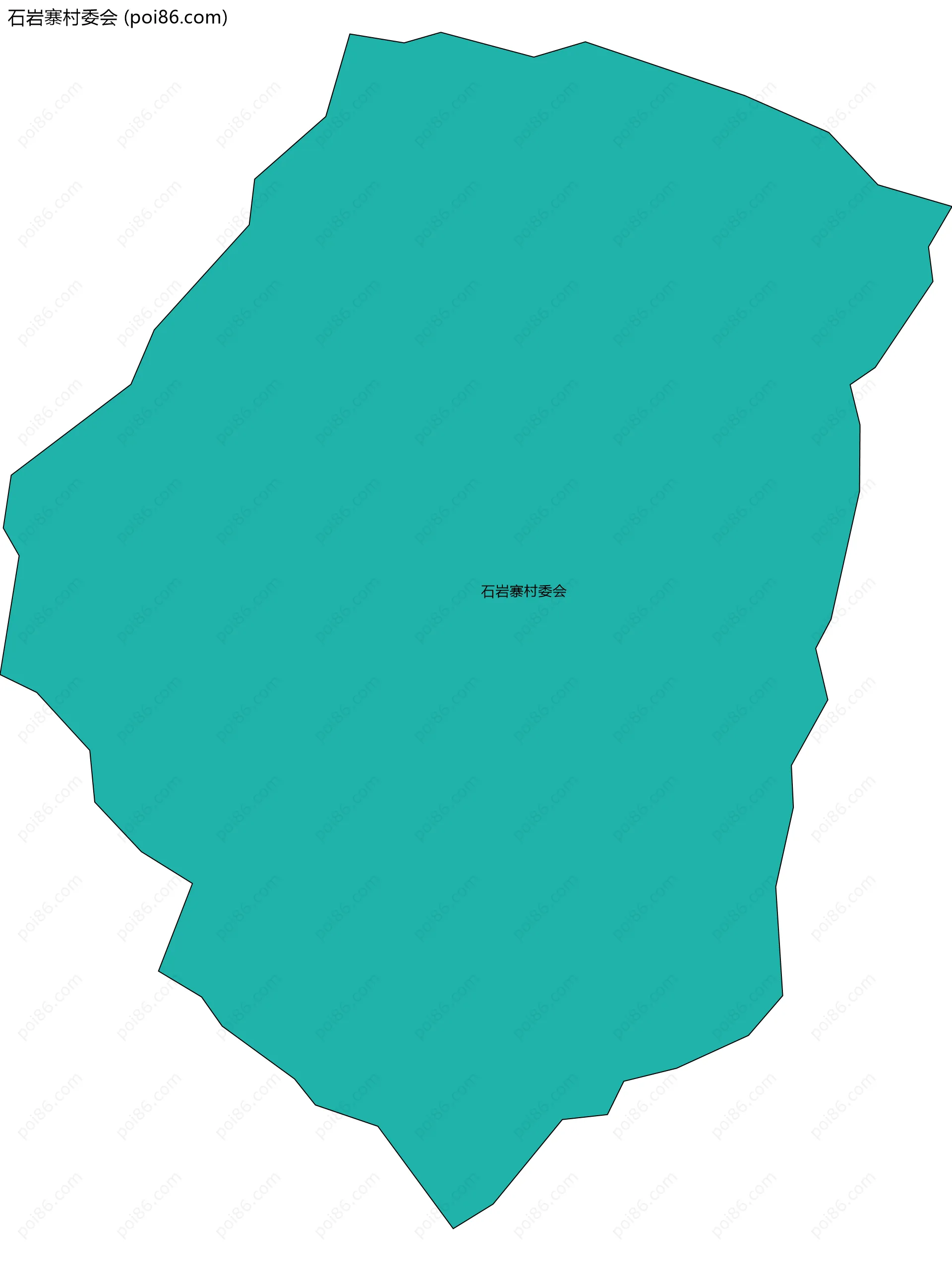 石岩寨村委会边界地图