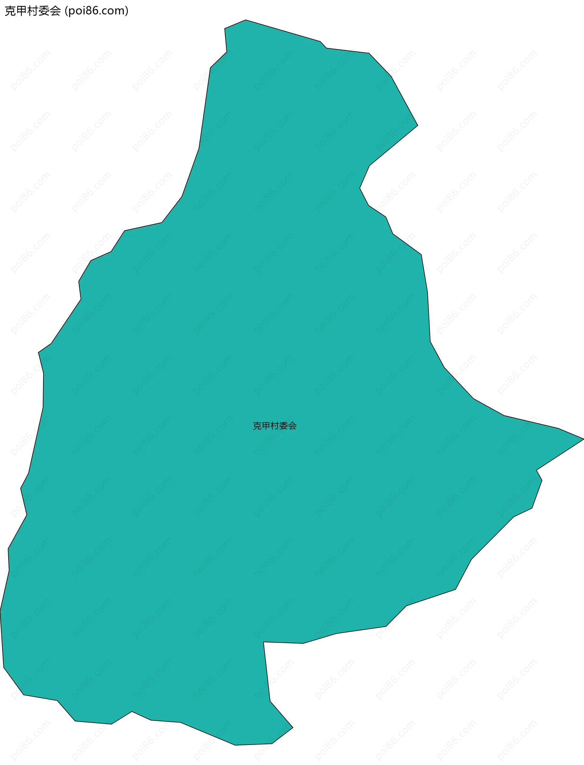 克甲村委会边界地图