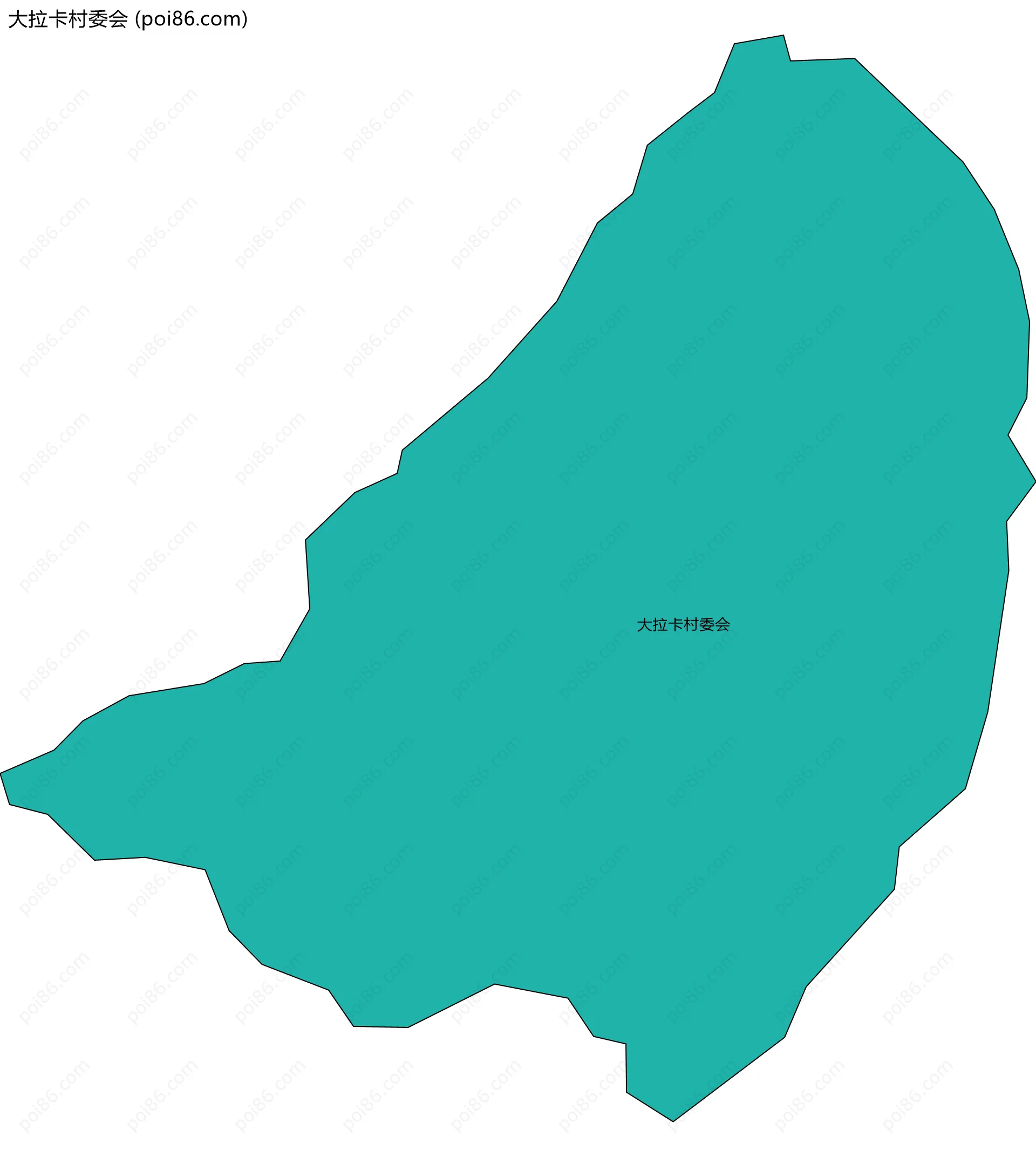 大拉卡村委会边界地图