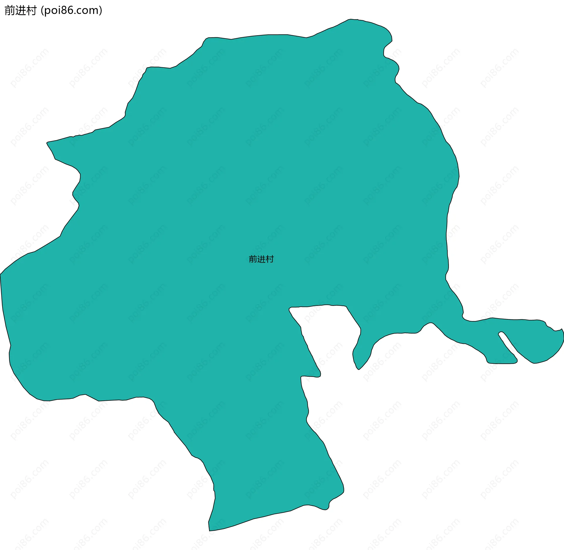 前进村边界地图