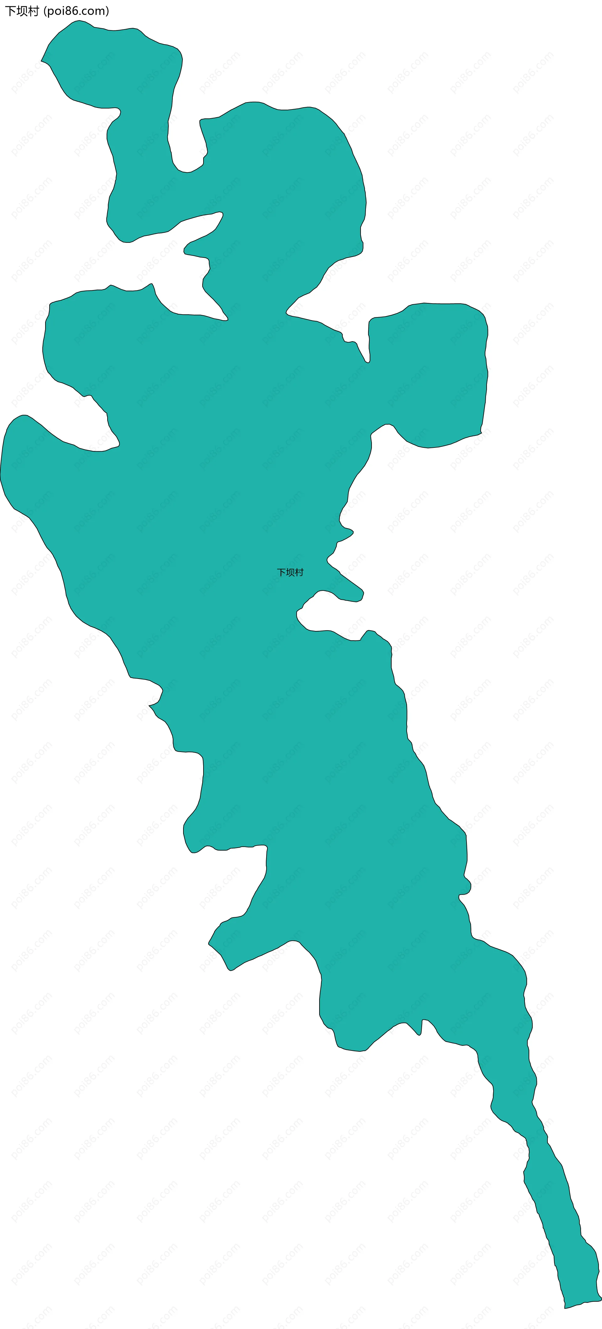 下坝村边界地图