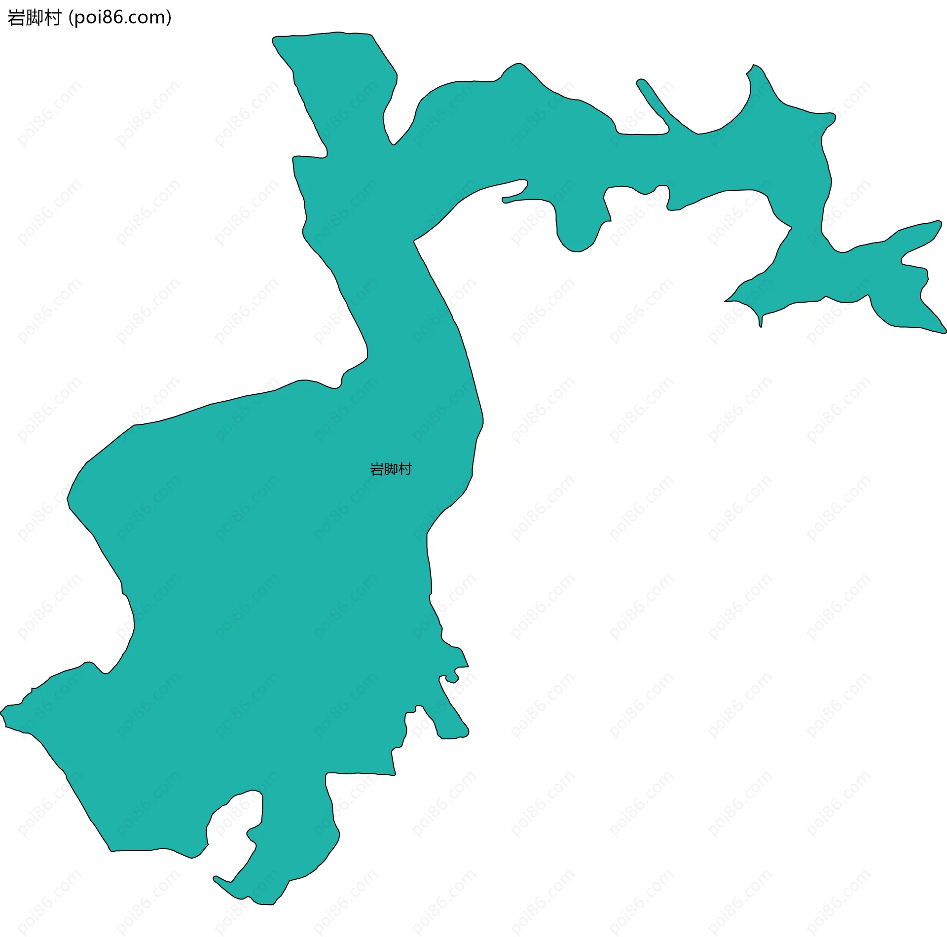 岩脚村边界地图