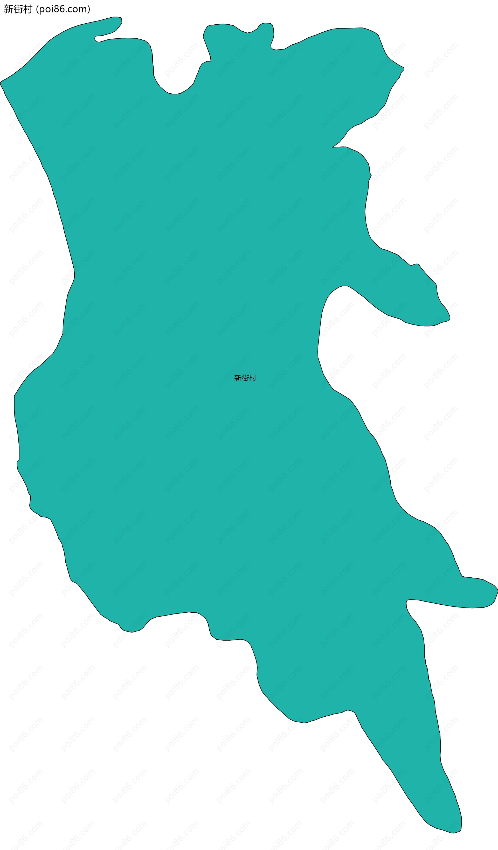 新街村边界地图