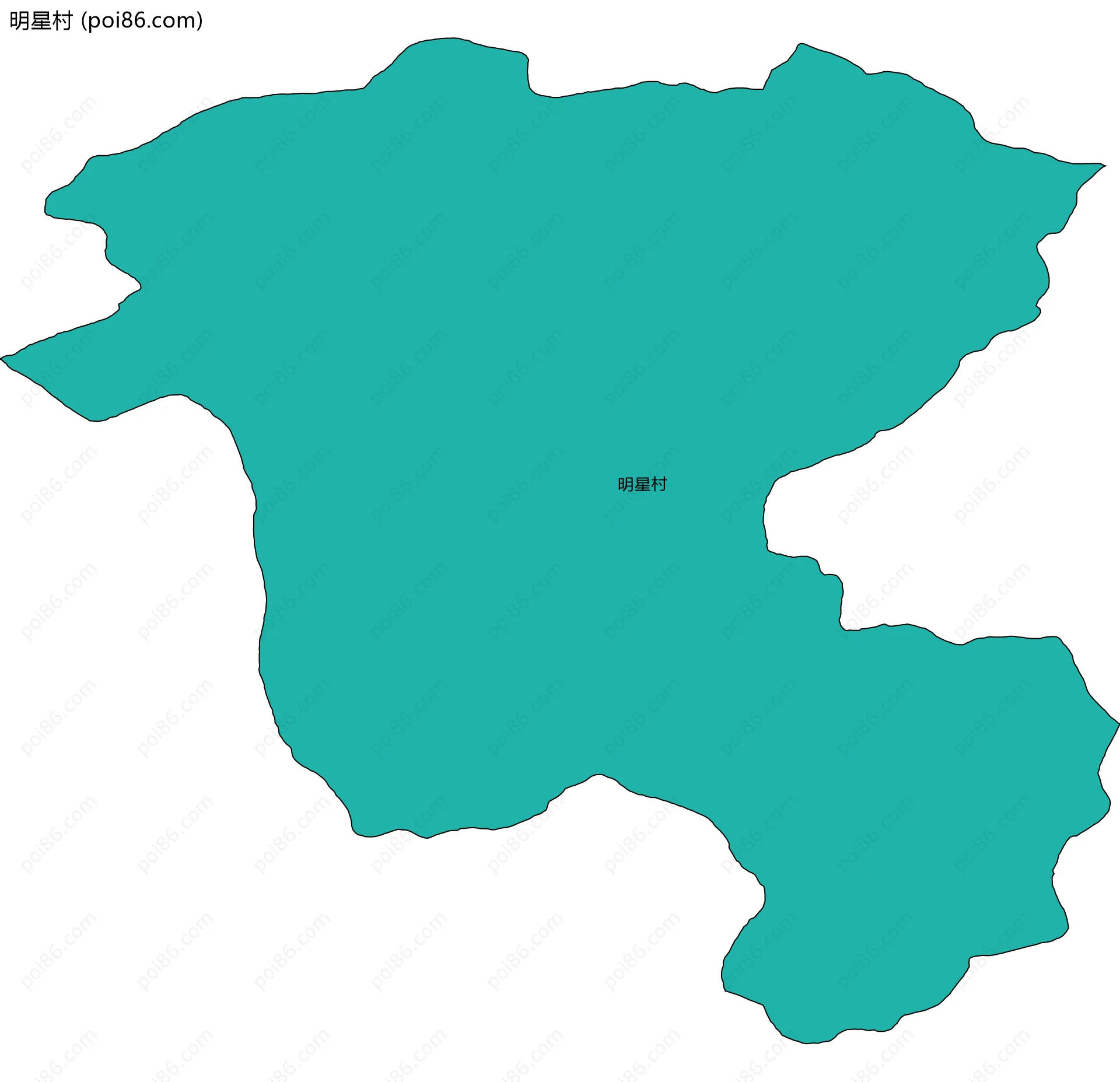 明星村边界地图