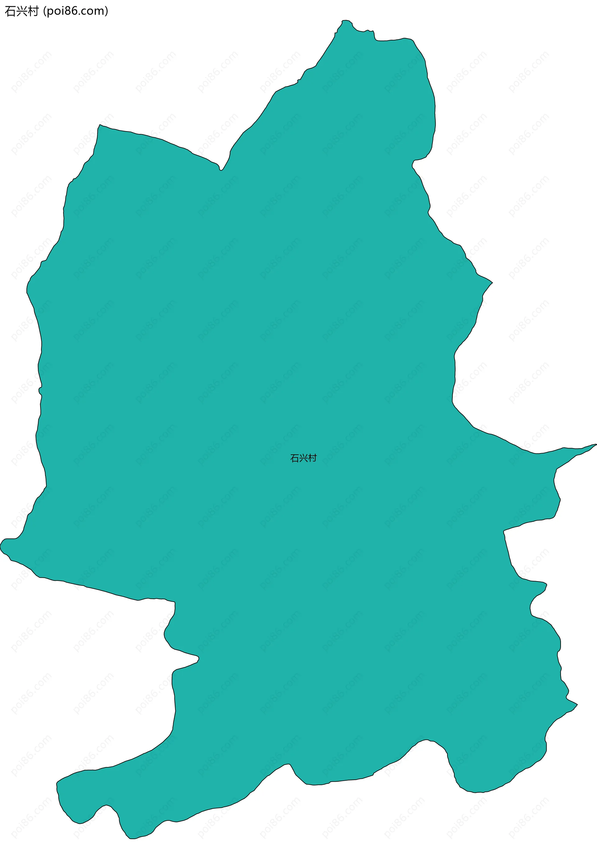 石兴村边界地图