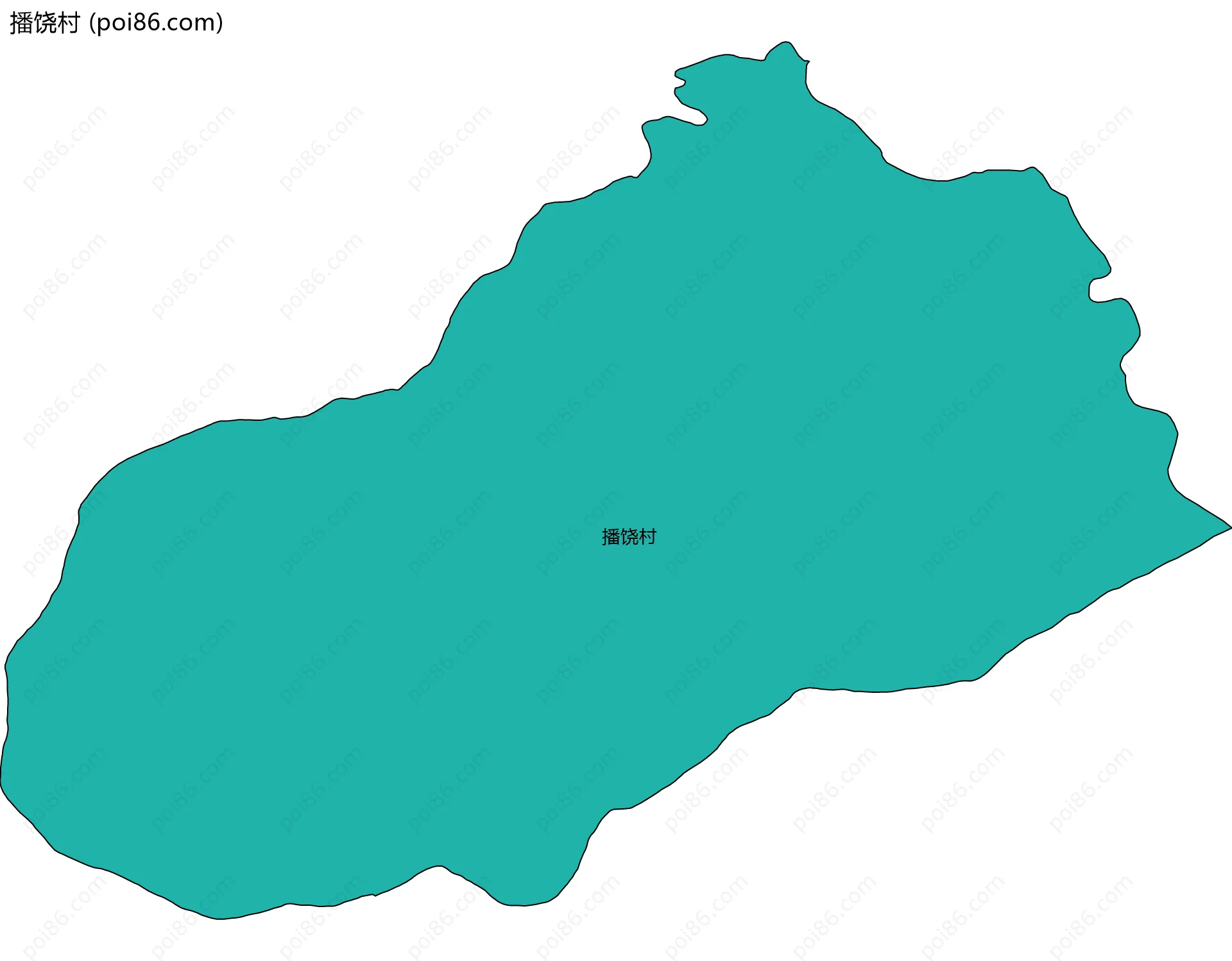 播饶村边界地图