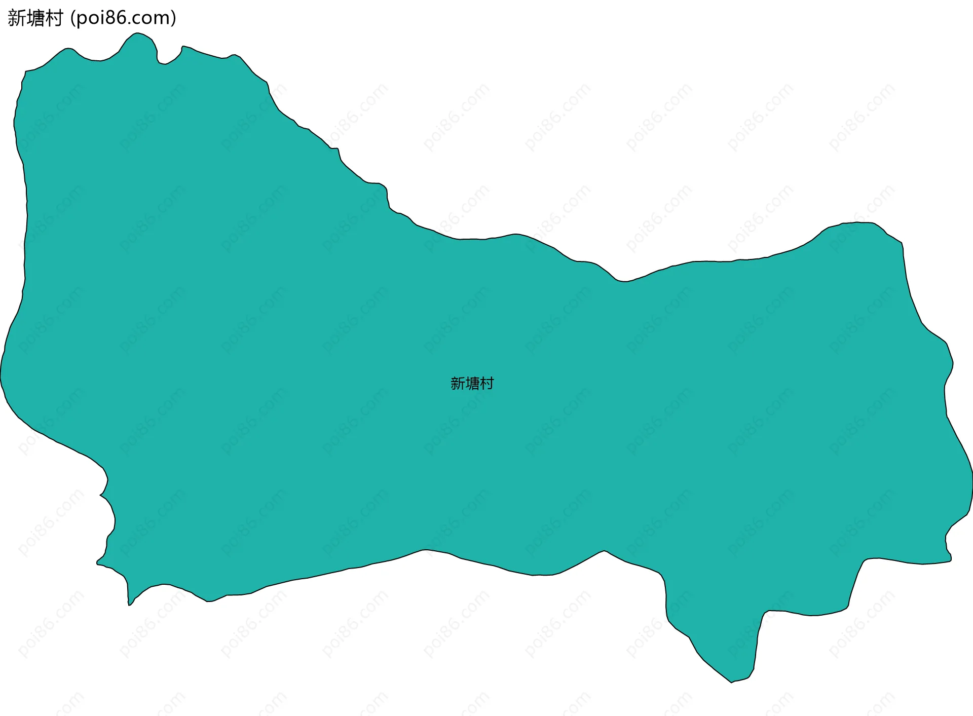 新塘村边界地图