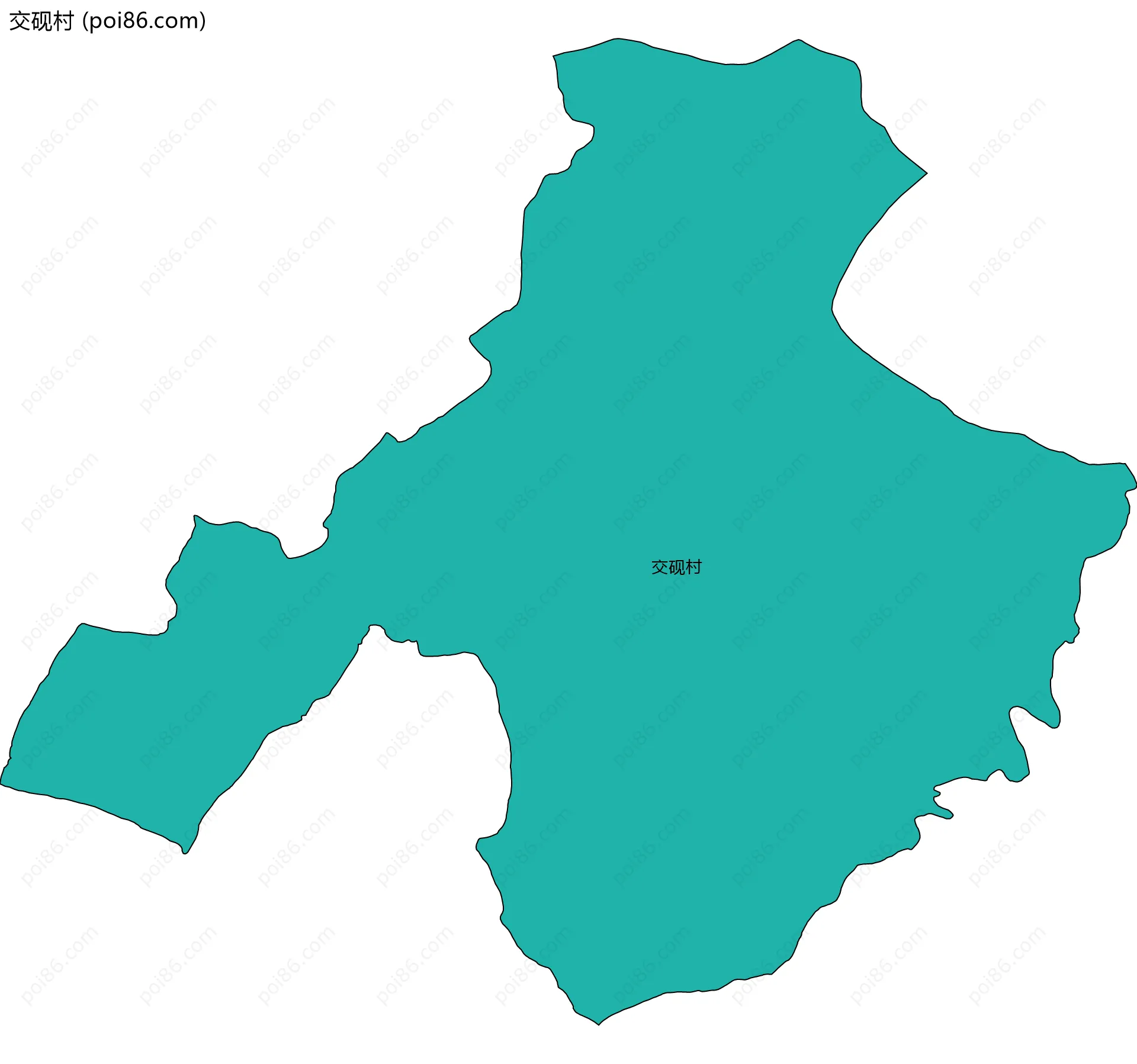 交砚村边界地图