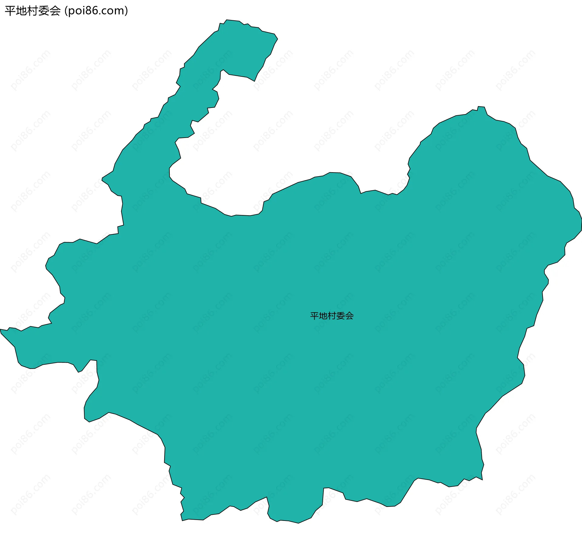平地村委会边界地图