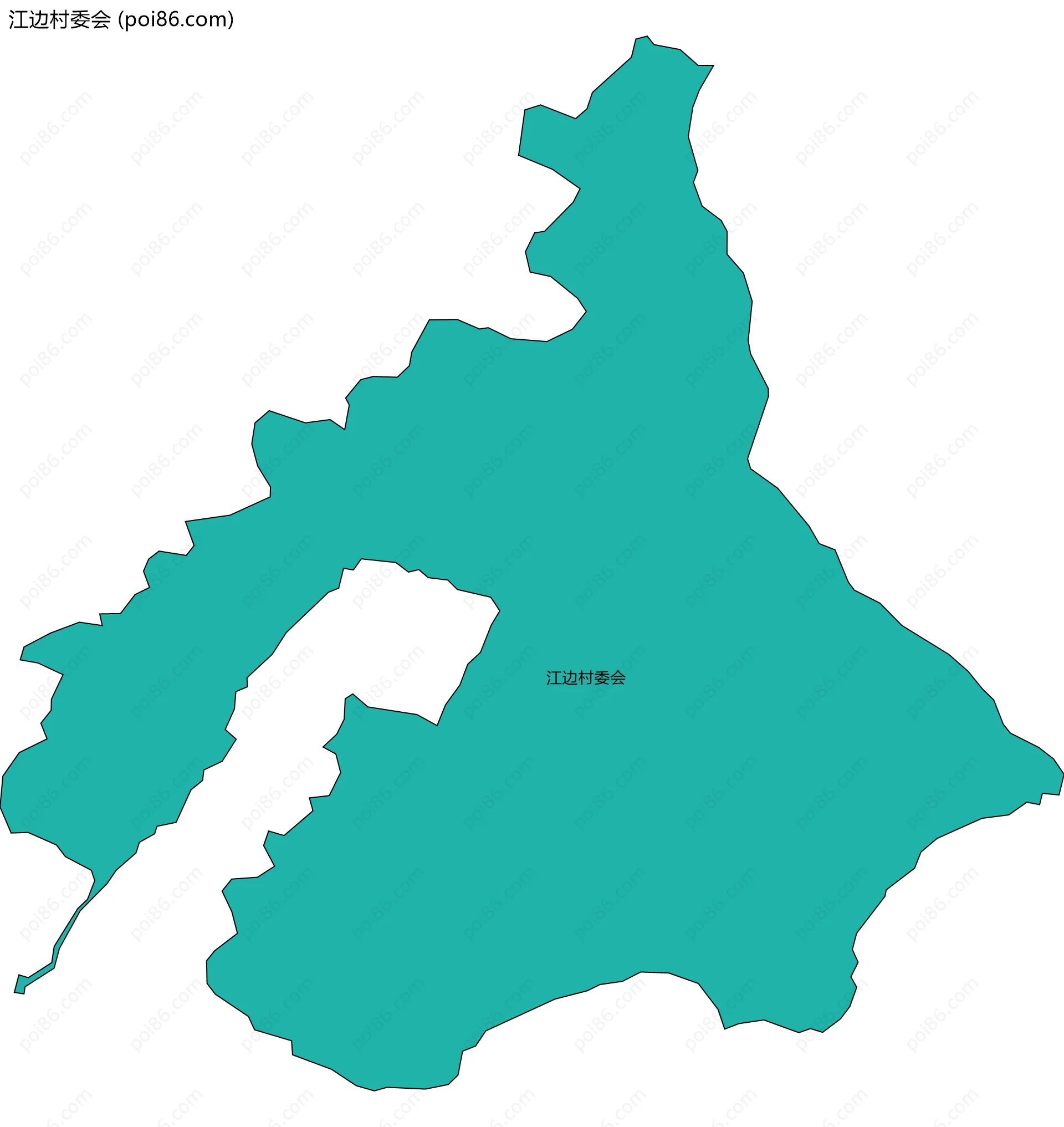 江边村委会边界地图