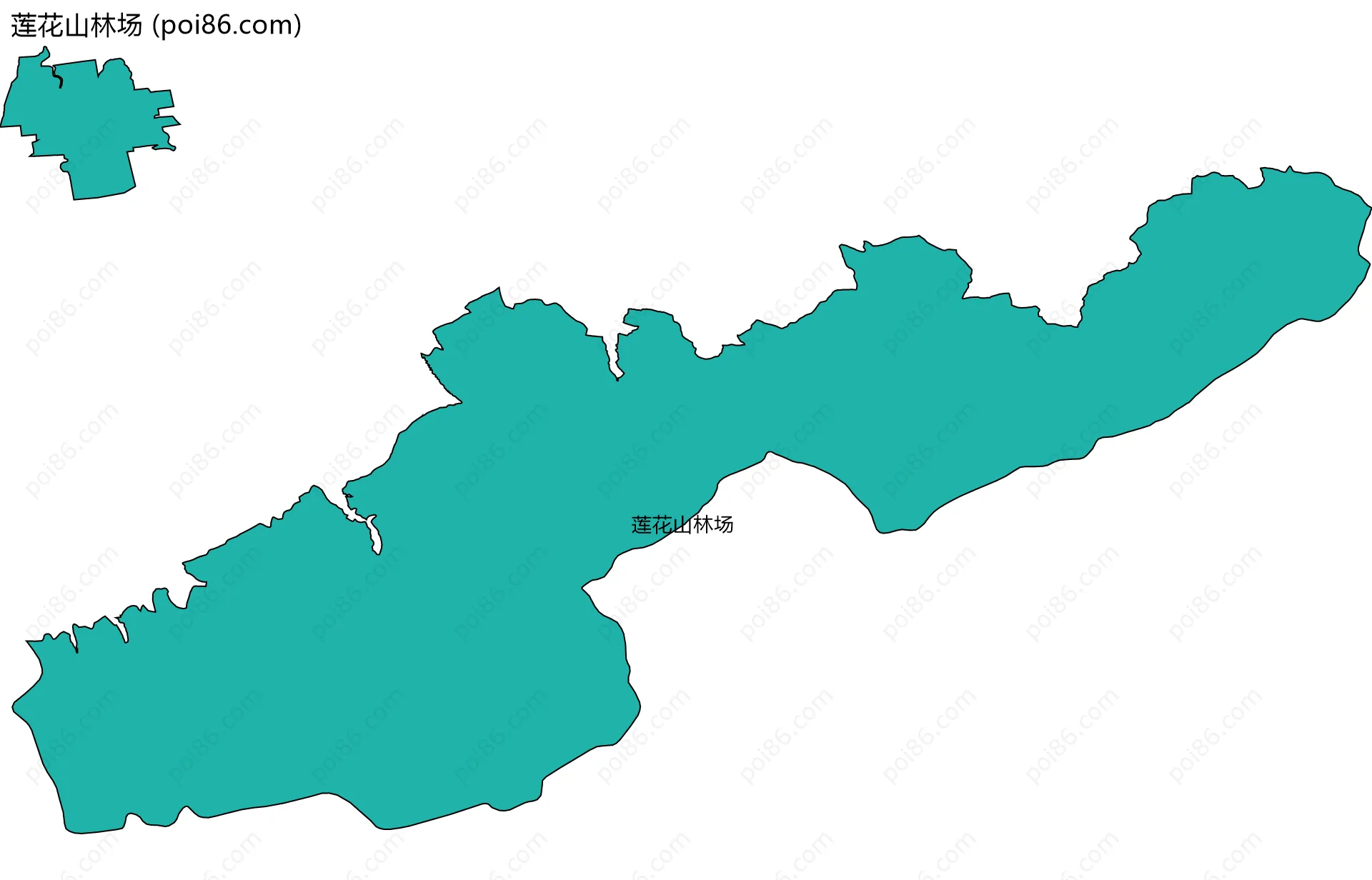 莲花山林场边界地图