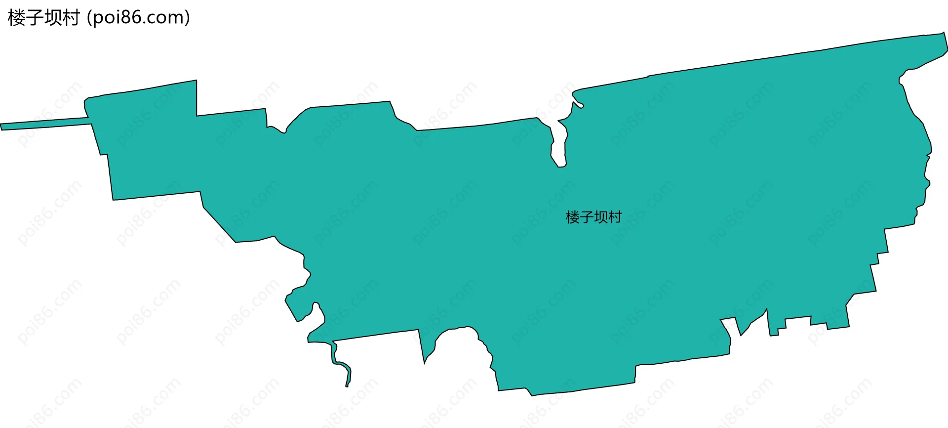 楼子坝村边界地图