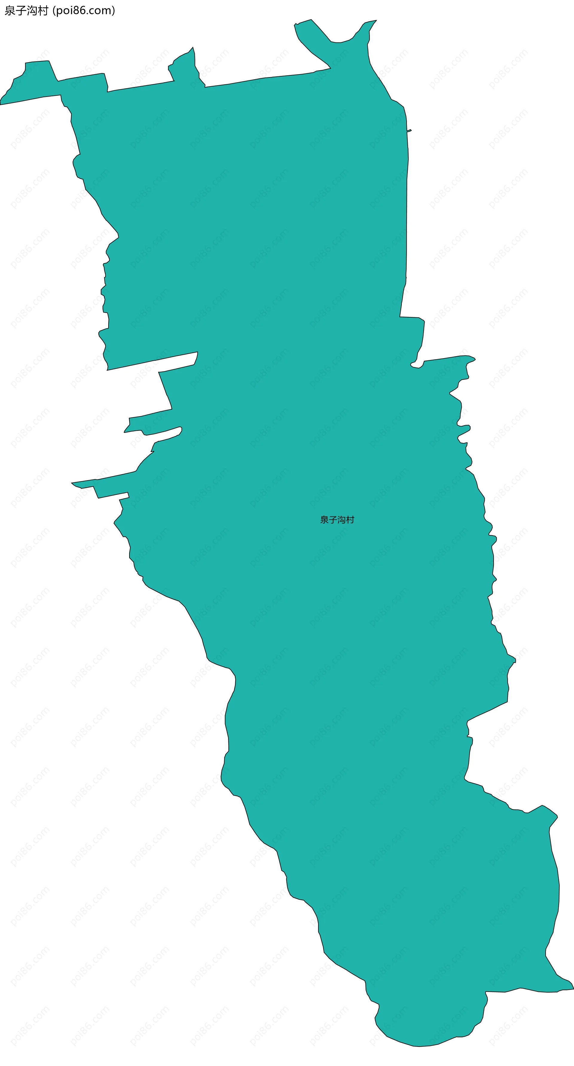 泉子沟村边界地图