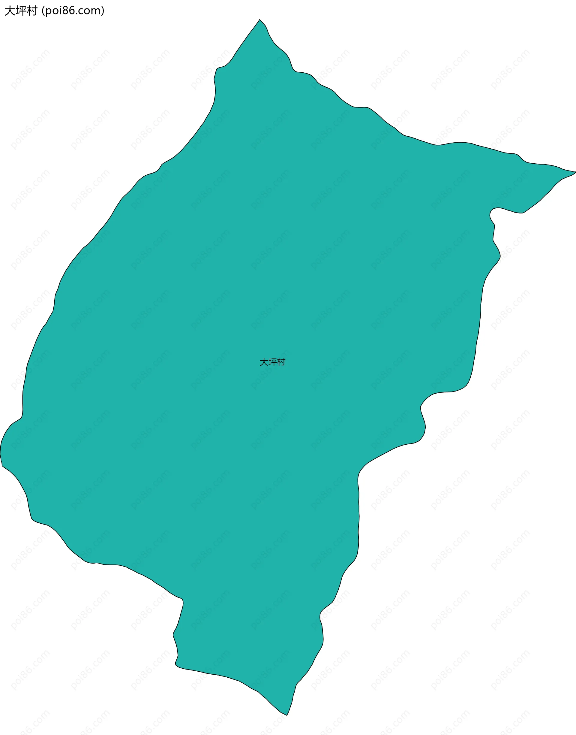 大坪村边界地图
