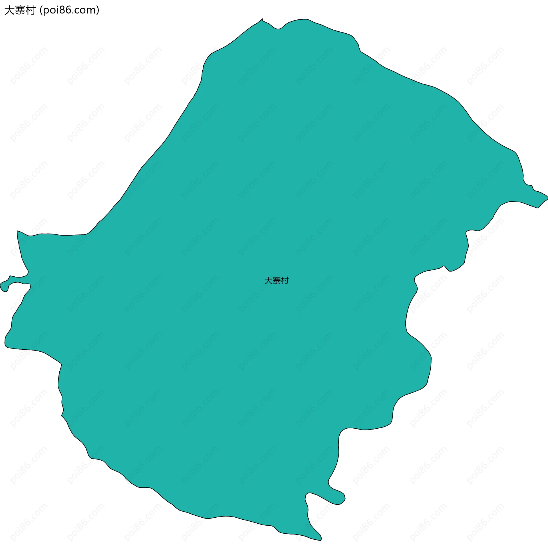 大寨村边界地图