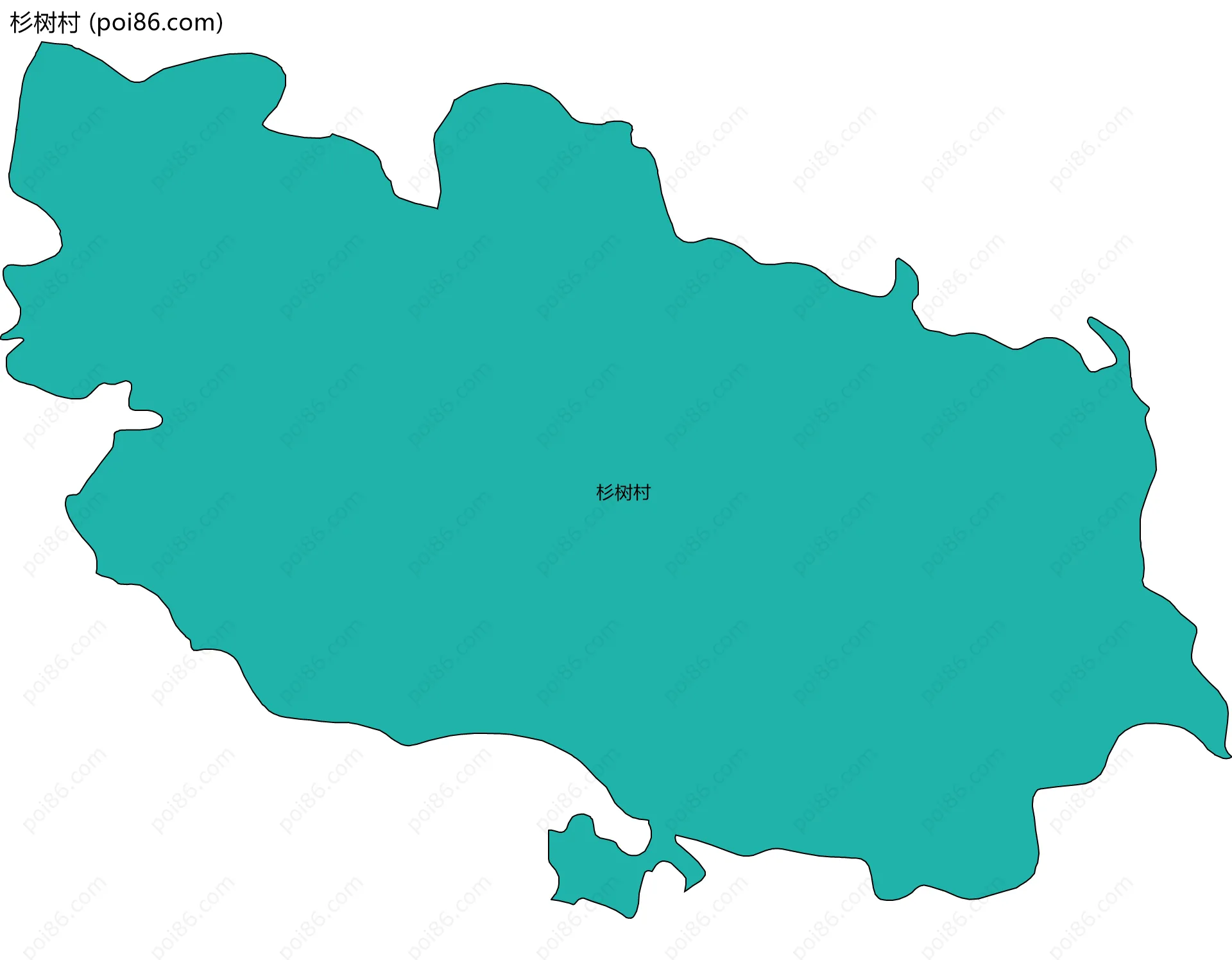 杉树村边界地图