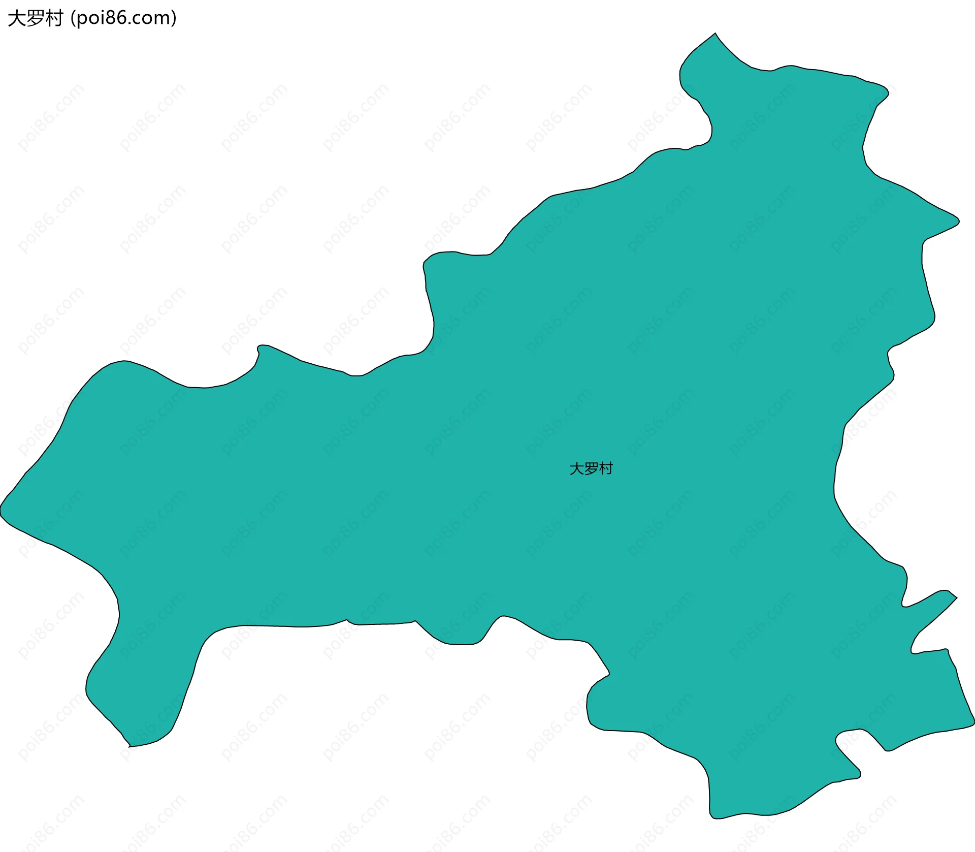 大罗村边界地图
